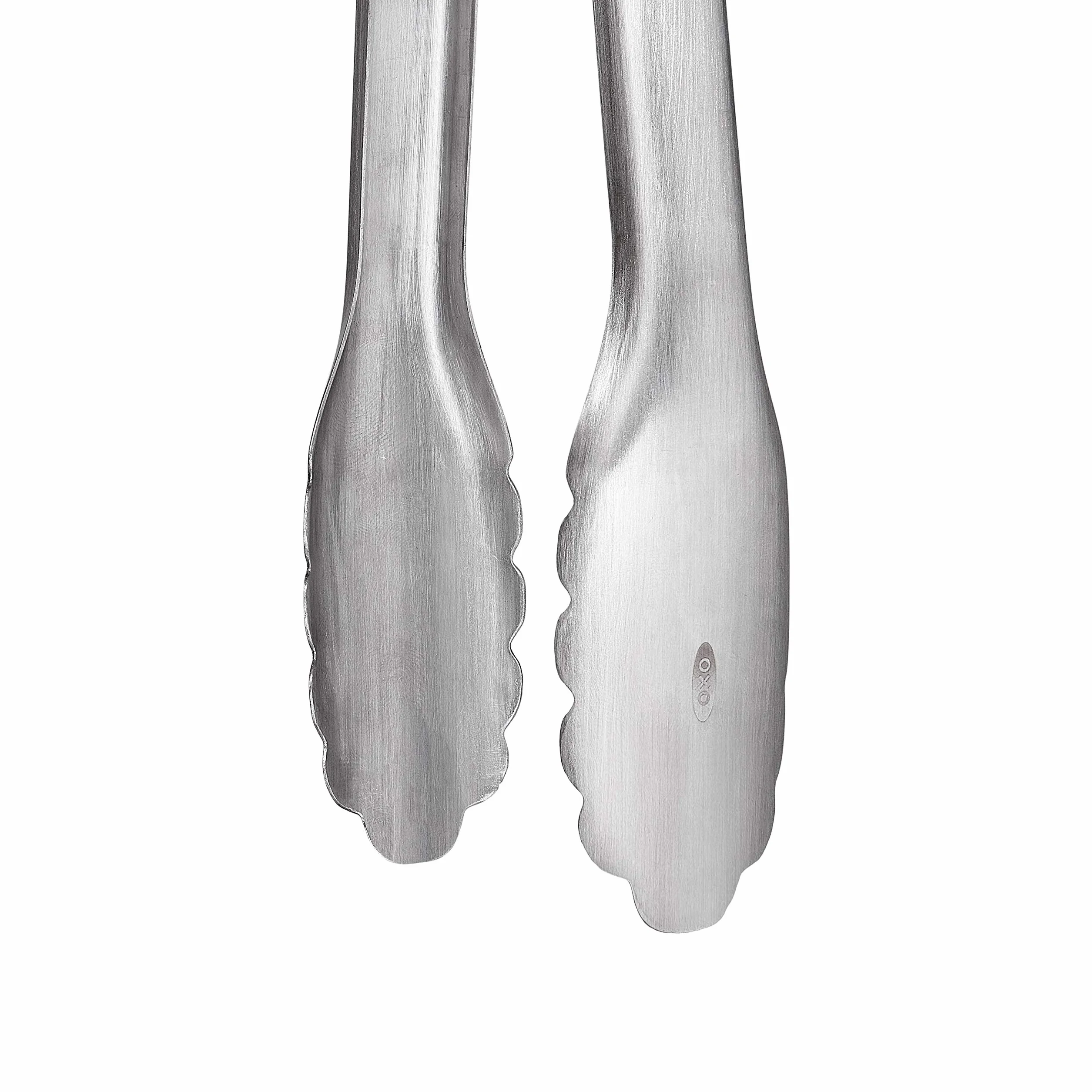 OXO Good Grips długie szczypce do grilla ze stali nierdzewnej z wbudowanym otwieraczem do butelek, 47,5 cm – do kiełbasek, warzyw i innych, czarne