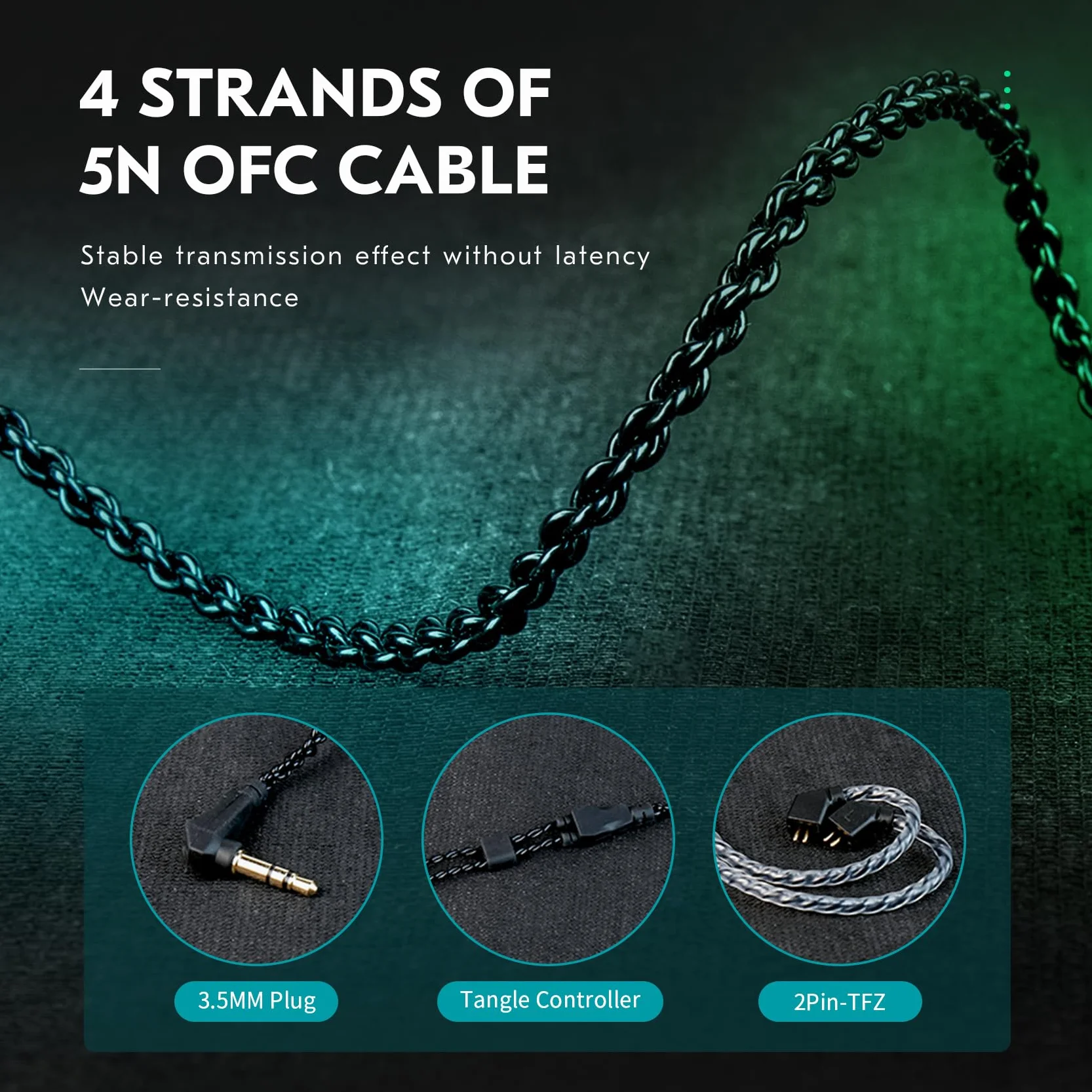 Yinyoo CCZ Harmony BC01 Pro słuchawki douszne, 1DD 1BA hybrydowy sterownik Hifi słuchawki, trójczęstotliwościowa równowaga przewodowe IEM, dźwięk stereo przewodowe słuchawki douszne z wtyczką 3,5 mm
