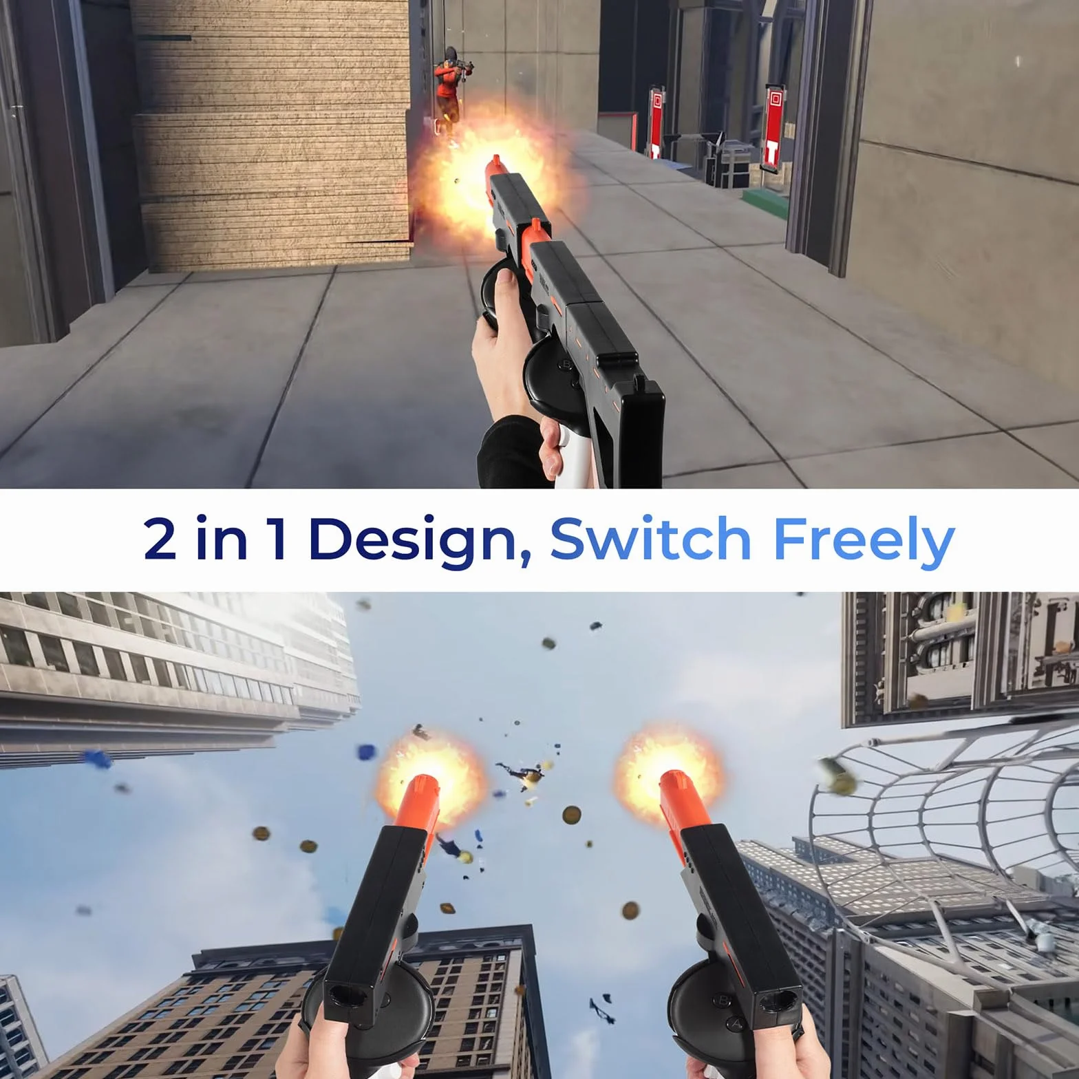 Magnetyczny uchwyt kontrolera do karabinu maszynowego/pistoletu VR do Meta Quest 3 Uchwyt Quick Release Gunstock Bracket Stand do Oculus Quest 3 Akcesoria do strzelanek