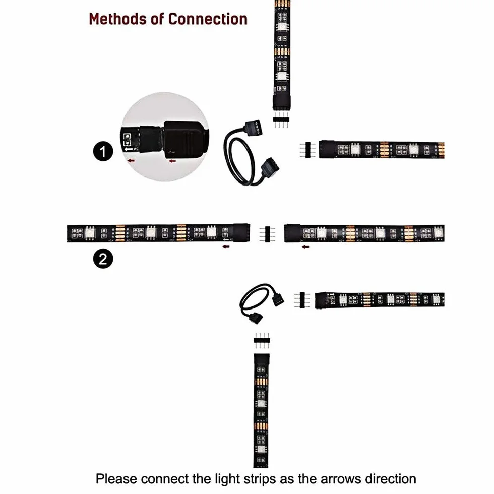 DC 5 V kabel USB pasek LED lampa SMD 5050 TV tło zestaw oświetlenia biurko tło lampa do telewizora komputerowego ekran wyświetlacza wielokolorowa osłona