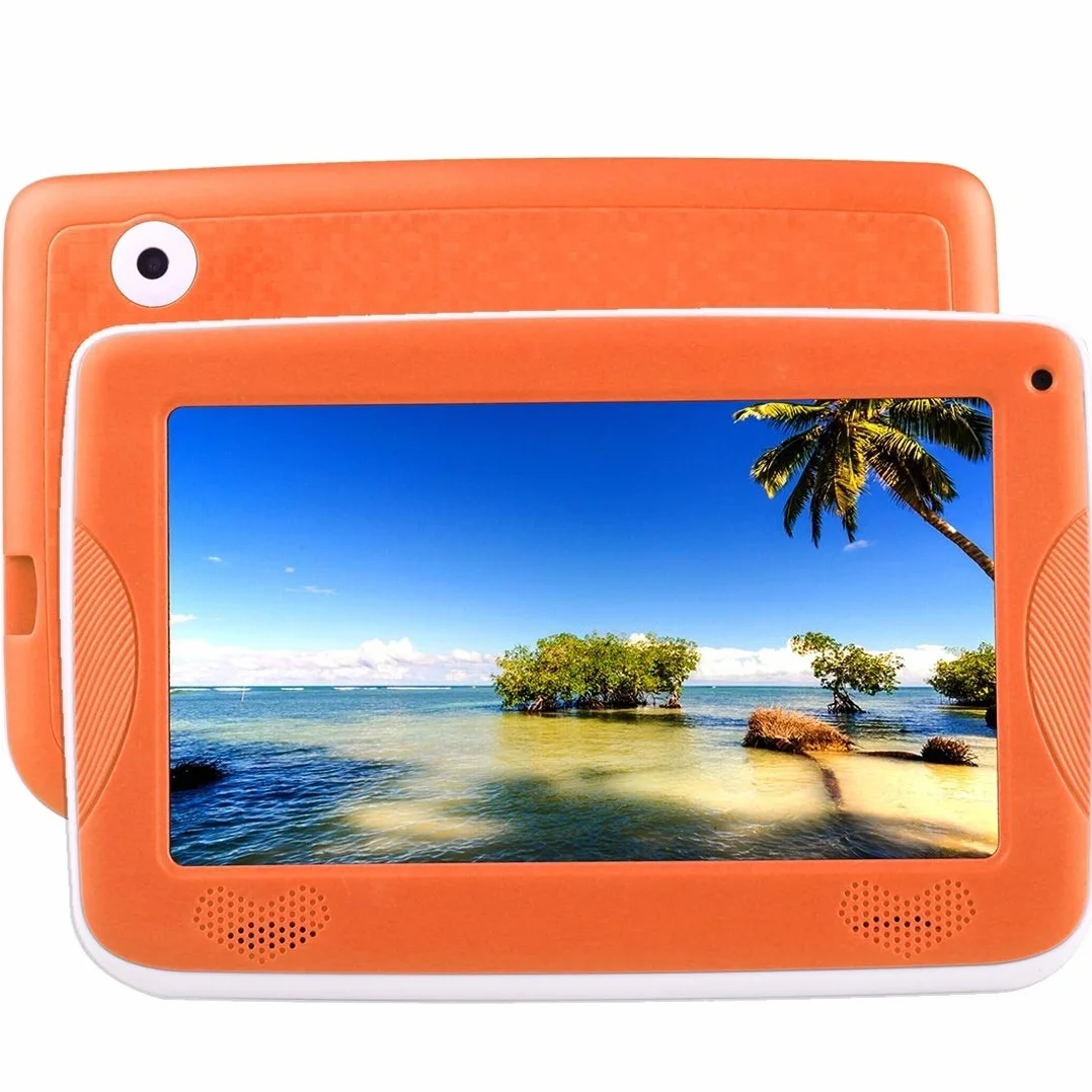Hanks' sklep z silikonową obudową Android 4.4 Allwinner A33 Quad Core, 1 GB + 16 GB, 7,0 cala, Astar Kids tablet edukacyjny (kolor: Różowy)