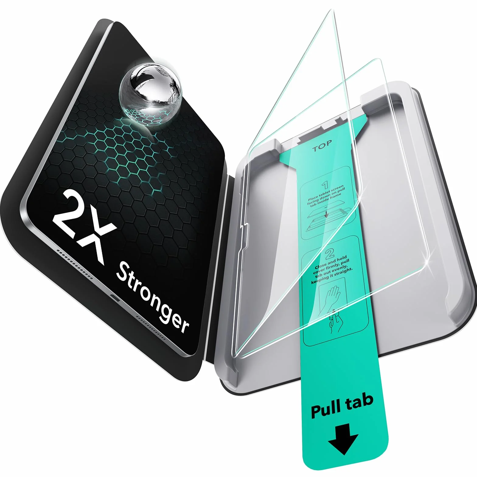 ESR Folia Ochronna do iPada Pro 11" M4 (2024) 2 sztuki, UltraFit, 9H, HD, Rysik USB-C/Pro