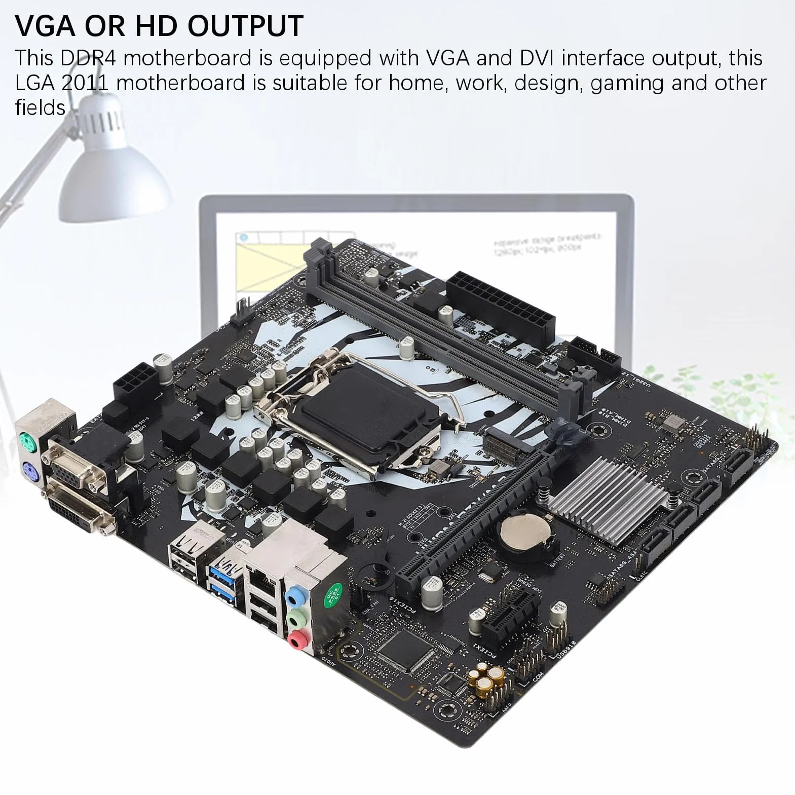 Płyta Główna LGA 1200, H410M D3V M.2 Płyta Główna do Gier dla Komputerów Stacjonarnych, DDR4 Dwukanałowe Gniazdo PCI E USB 3.2 VGA Interfejs DVI dla Procesora