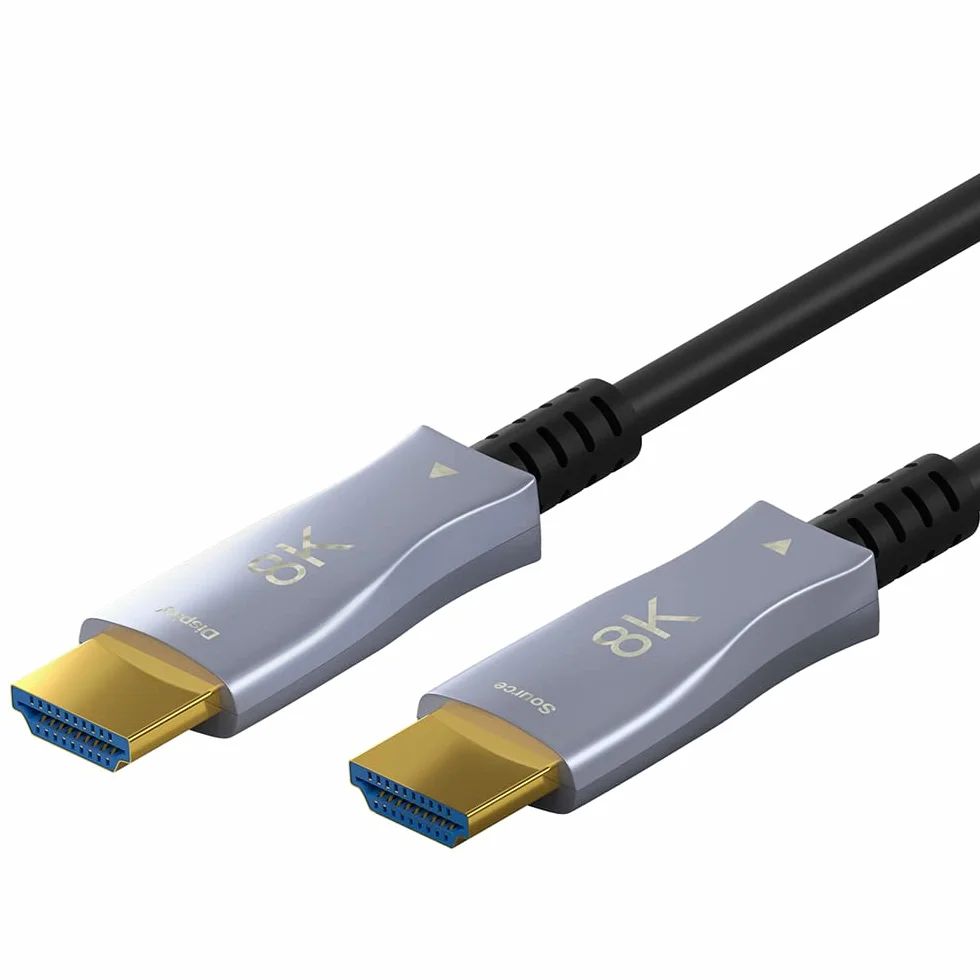 goobay 65564 Hybrydowy kabel optyczny Ultra High-Speed HDMI/Szybki kabel o pojemności 8K @60 Hz i 4K @ 120 Hz / 48 Gb/s, ARC (Audio Return Channel), HDCP / 80 metrów