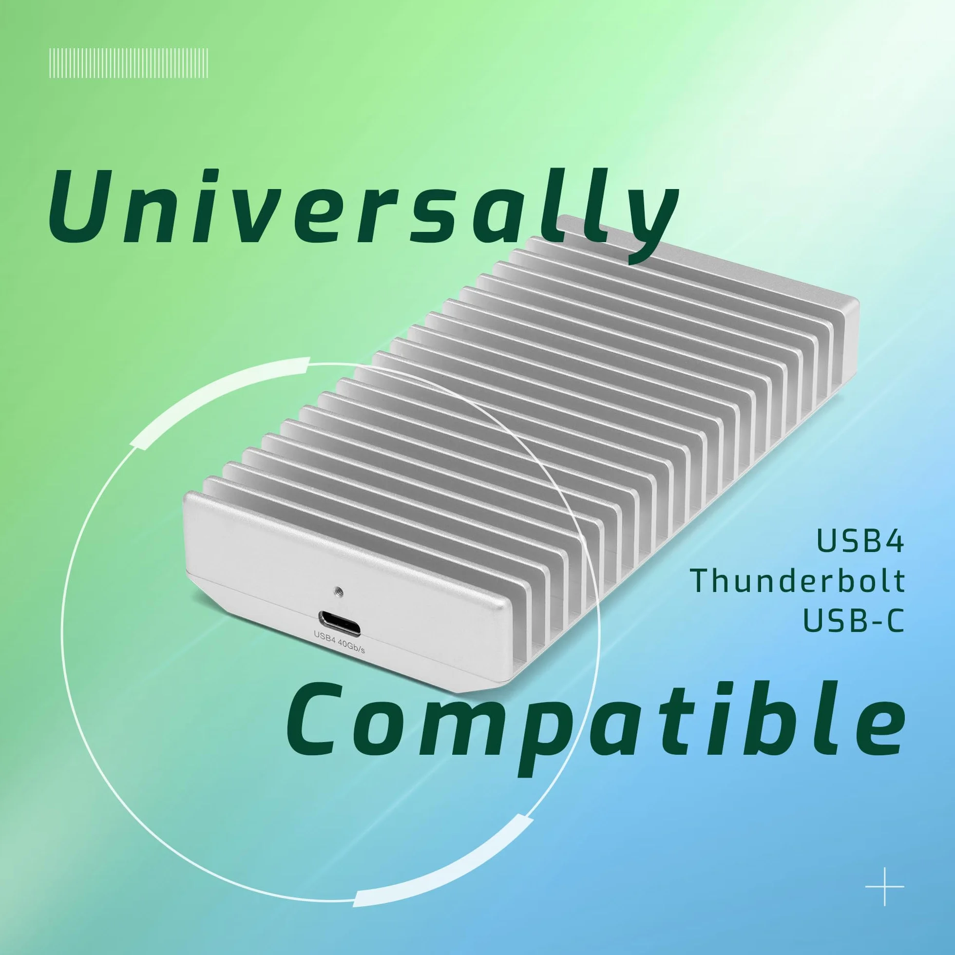 OWC Express 1M2 przenośny dysk SSD NVMe Thunderbolt (USB-C) USB4, ultraszybki zewnętrzny dysk SSD z aluminiową obudową z radiatorem (tylko obudowa)