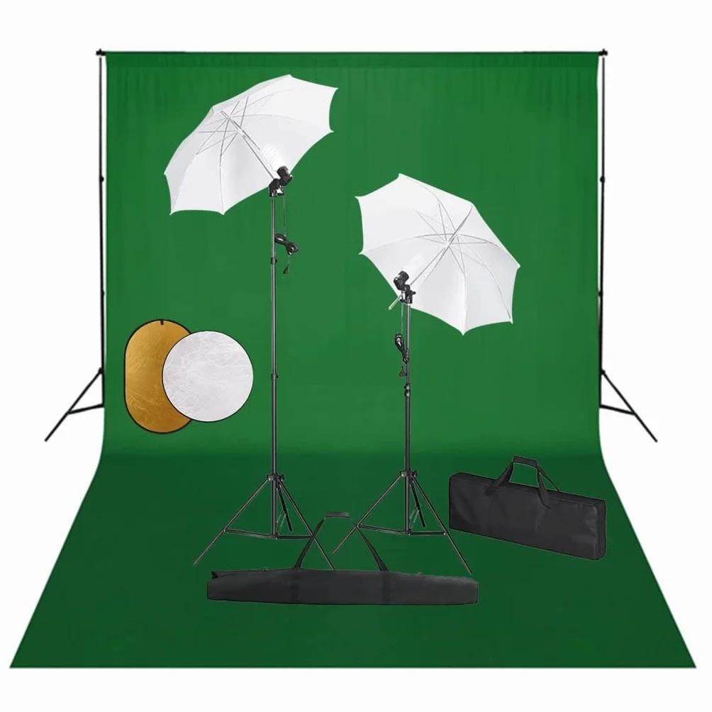Zestaw do studia fotograficznego z lampą fotograficzną, lampą studyjną, lampą wideo, softbox, teleskopowym systemem tła, reflektorem, aluminiowym statywem, światłem dziennym 5500 K, torba do
