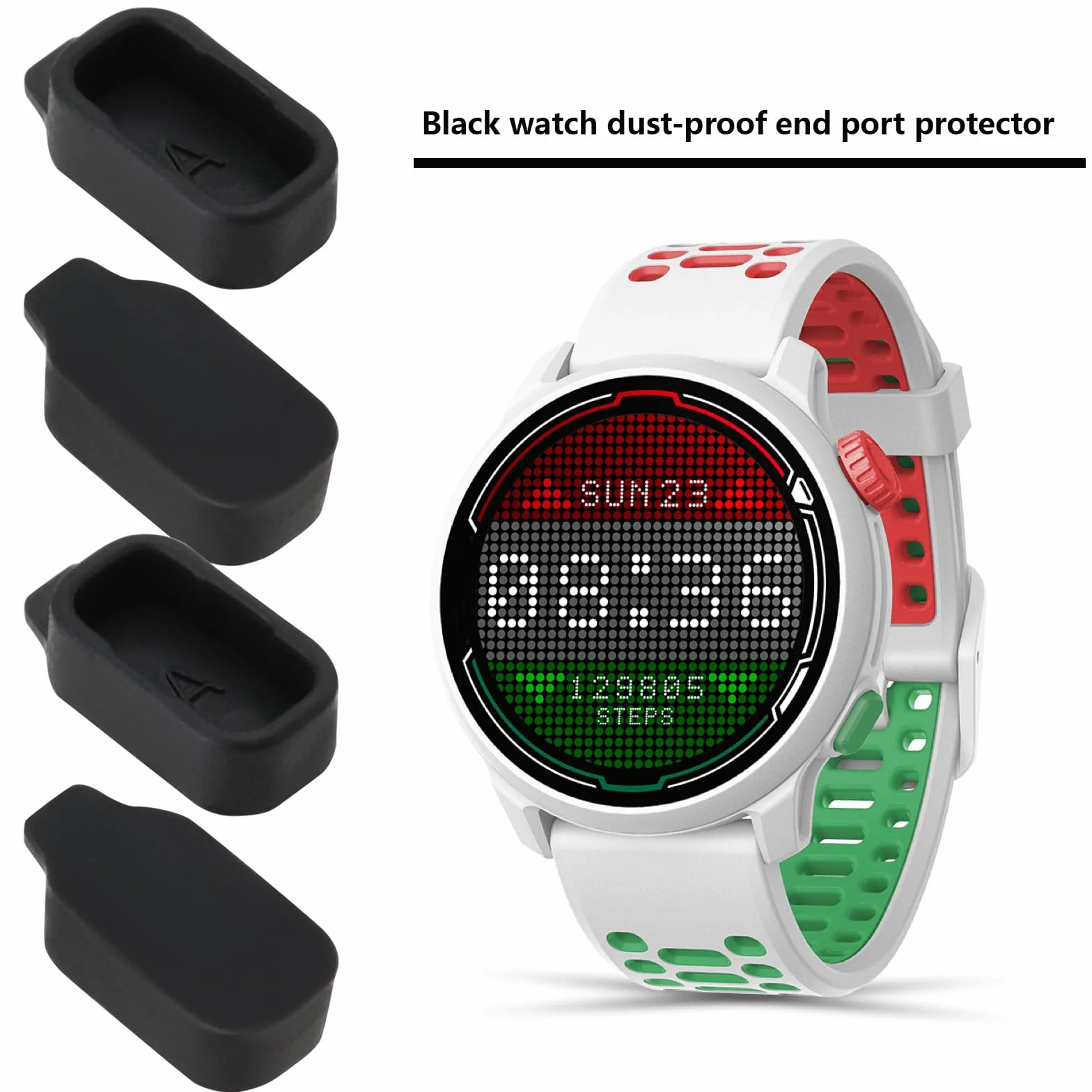 Create idea 20 szt. osłona portu ładowarki do zegarka, wtyczka przeciwpyłowa, kompatybilna z Coros Pace 2, kompatybilna z Coros Apex 42 mm, 46 mm, kompatybilna z Coros Apex 2