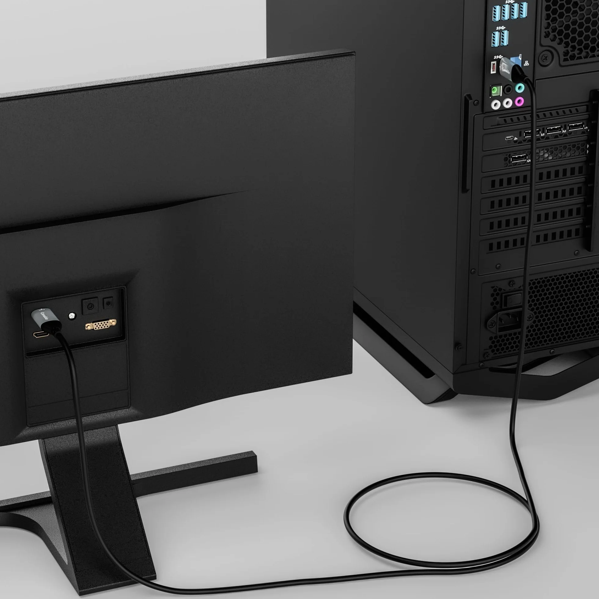 Kabel adaptera USB na HDMI, jednokierunkowy USB-A 3.0 na HDMI HD Audio Video elastyczny kabel, Smart Chip, prawdziwe 2K/1080P @ 60 Hz, do telewizora, projektora, monitora, obsługuje tylko Windows 11
