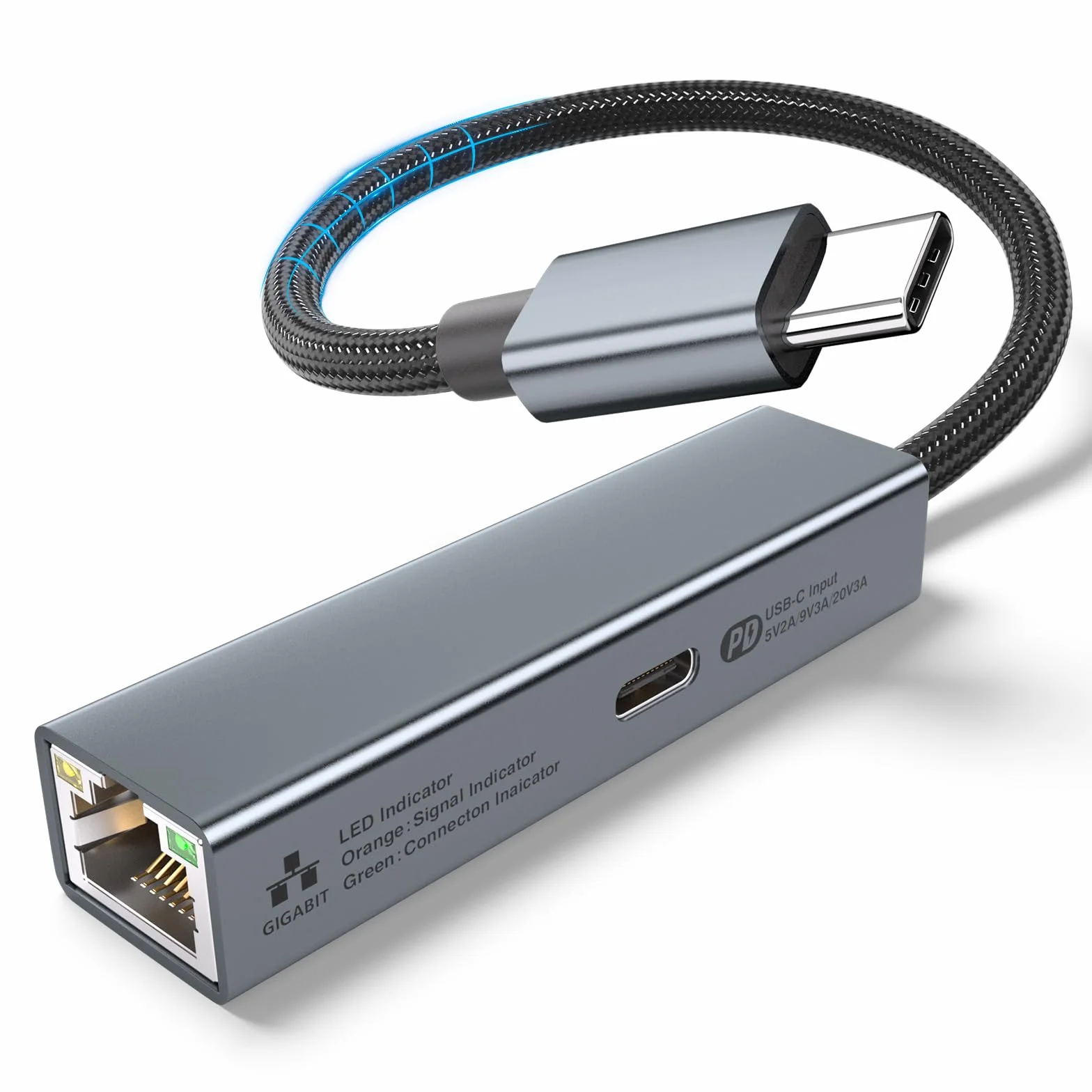 Adapter USB C na Ethernet RJ45 1 Gb/s Thunderbolt 3/4 LAN do laptopa MacBook Dell XPS Surface