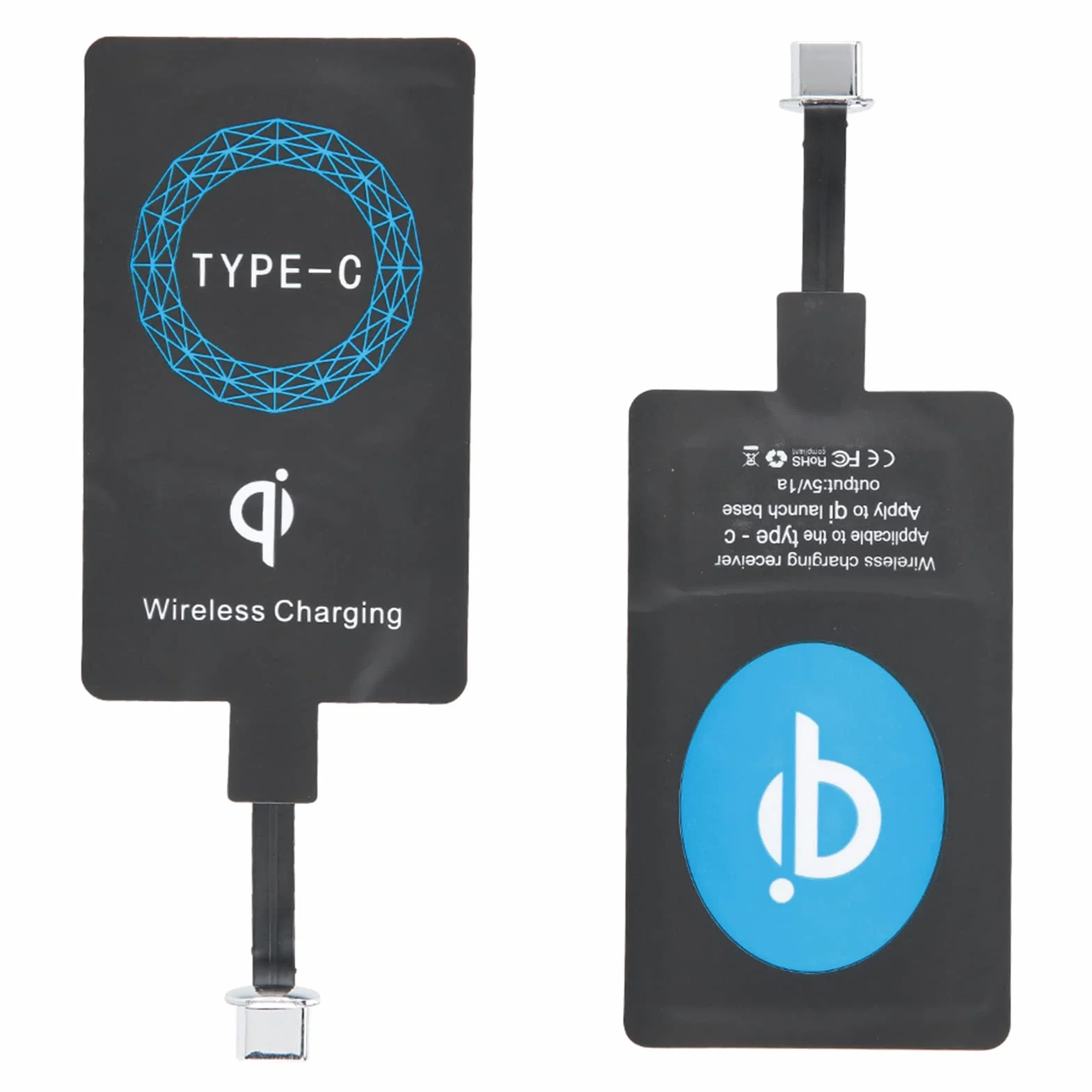 2 Szt. Bezprzewodowy Odbiornik USB C, Szybkie ładowanie Slim Type C Qi Bezprzewodowa ładowarka Odbiornik Chip do Telefonów USB C, Bezprzewodowy Moduł ładowania
