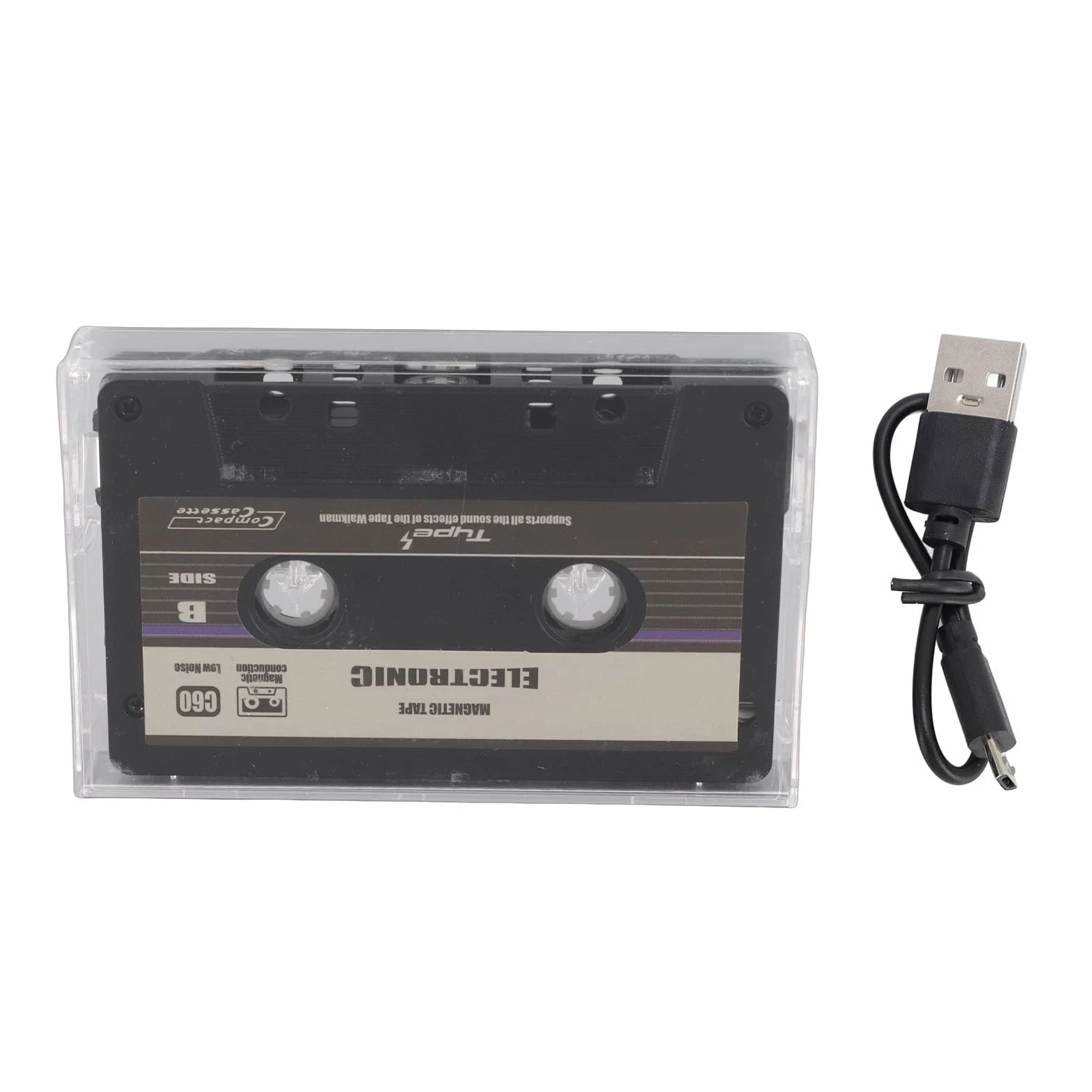 Bezprzewodowy Adapter do Kaset, Kompaktowy i Wydajny, Zapewniający łatwy Dostęp do Muzyki w Samochodach z Zasilaniem USB