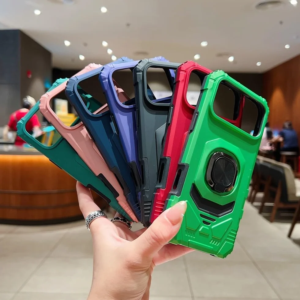 etui kompatybilne z iPhone XR (kolor: ciemnoniebieski) odporny na wstrząsy pierścień stojak obudowa twarda tylna silikonowa osłona stylowa