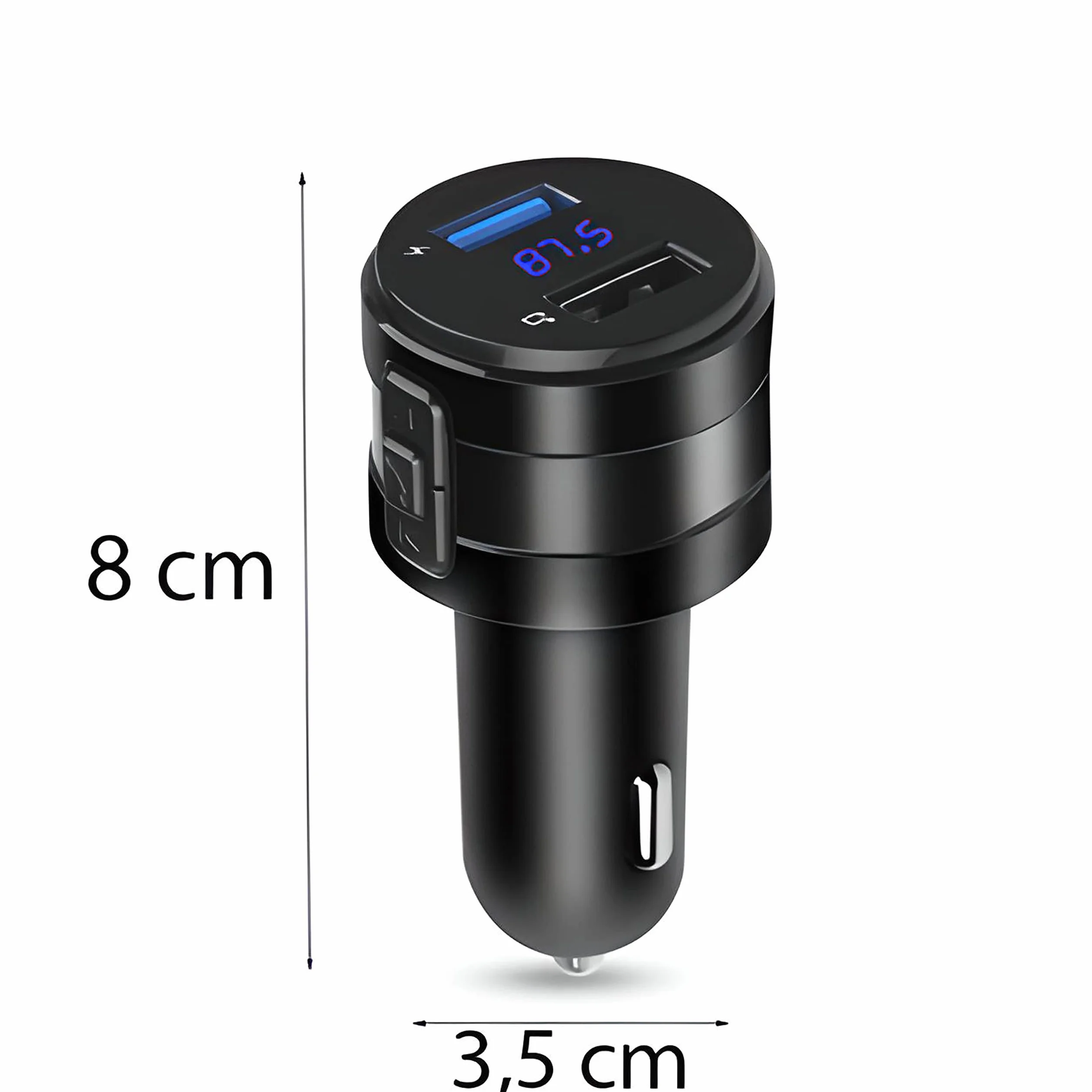 Retoo Adapter Bluetooth FM Samochodowy QC 3.0 Bezprzewodowy Ładowarka z Wyświetlaczem