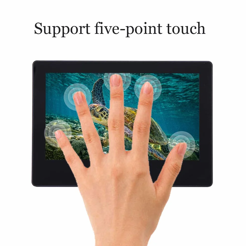 7-calowy monitor IPS z pełnym kątem widzenia i ekranem LCD Wyświetlacz HDMI z obudową do komputera Mini PC Display