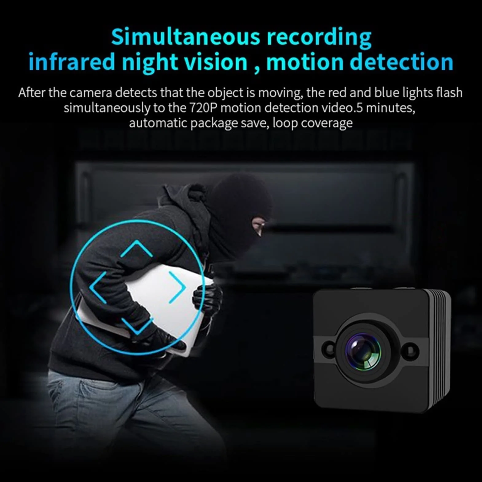 Kamera akcji, Mini ultra. HD 4K. Kamera akcji Wodoodporna kamera sportowa 4K Kamera Kamera kamery wideo Kamera 4K DV. Kamera akcji WiFi.(Without 32G card)