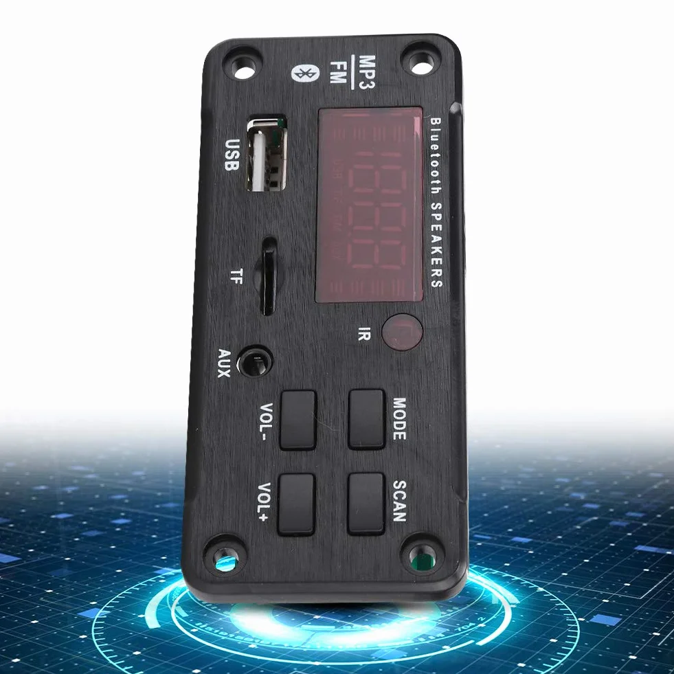 Dekoder USB MP3 Car Audio Bluetooth Karta dekodera MP3 Bluetooth 5.0 Moduł nagrywania połączeń głośnomówiących Pamięć USB MMA FM wzmacniacz radiowy