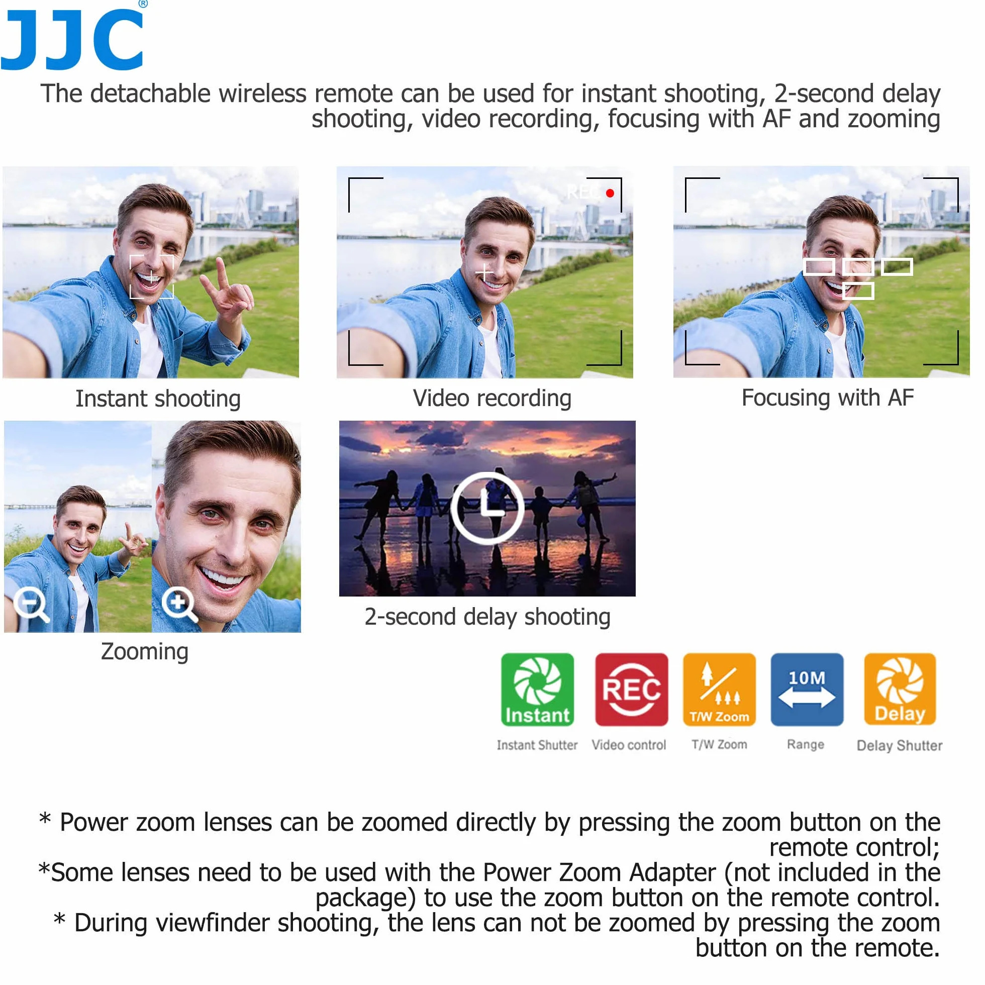 JJC HG-100TBR wymienny uchwyt do statywu strzeleckiego Bluetooth do Canon R50 R10 R8 R7 R6II R6 RP R M6II M50 M200 G5XII G7XIII SX70HS itp. Aparat, selfie, wideo, vlogowanie