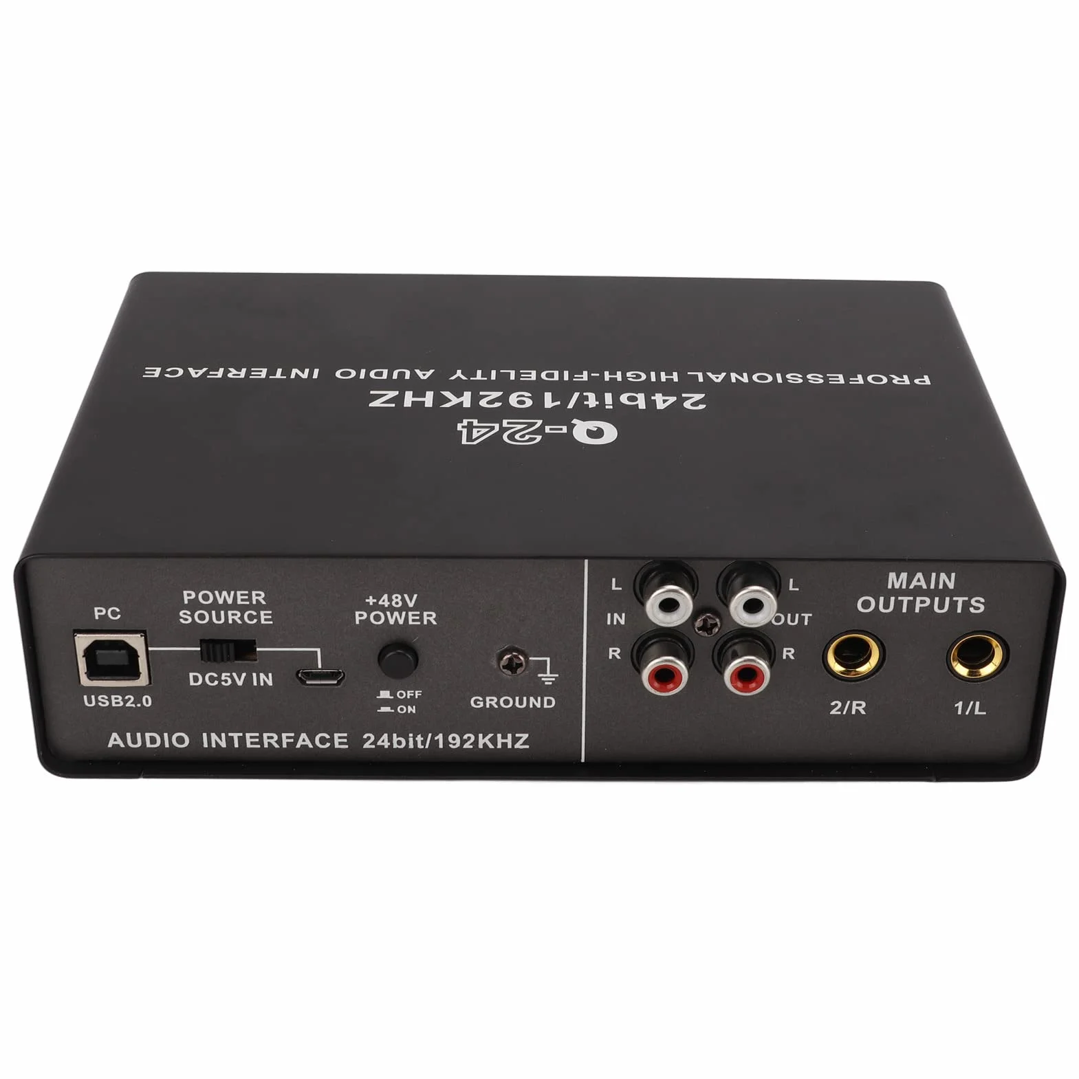 Cuifati Karta Dźwiękowa USB, Profesjonalna Cyfrowa Karta Dźwiękowa 24bit 192 KHz do Przesyłania Strumieniowego na żywo, Nagrywania, śpiewania i Grania na Gitarze, z Wejściem XLR, Wyjściem TRS i,
