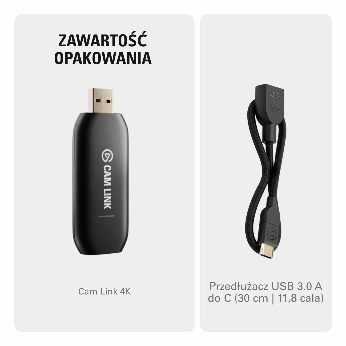Elgato Cam Link 4K, zewnętrzna karta do przechwytywania z kamery, transmisja i nagrywanie z DSLR, kamera internetowa 1080p60, 4K30/4K60, wideokonferencje, granie, OBS, Zoom, Teams, PC/Mac