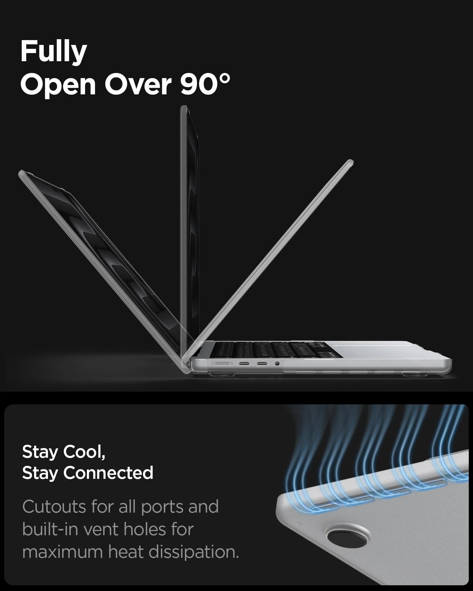 Spigen MacBook Pro 35.6 cm etui M5/Pro/Max (2026) M4/M3/M2/M1/Pro/Max (2025-2021) A3427 A3426 A3434 A3112 A3185 A3401 A2918 A2992 A2992 A318 2779 A2442, matowa cienka półprzezroczysta okładka, matowa
