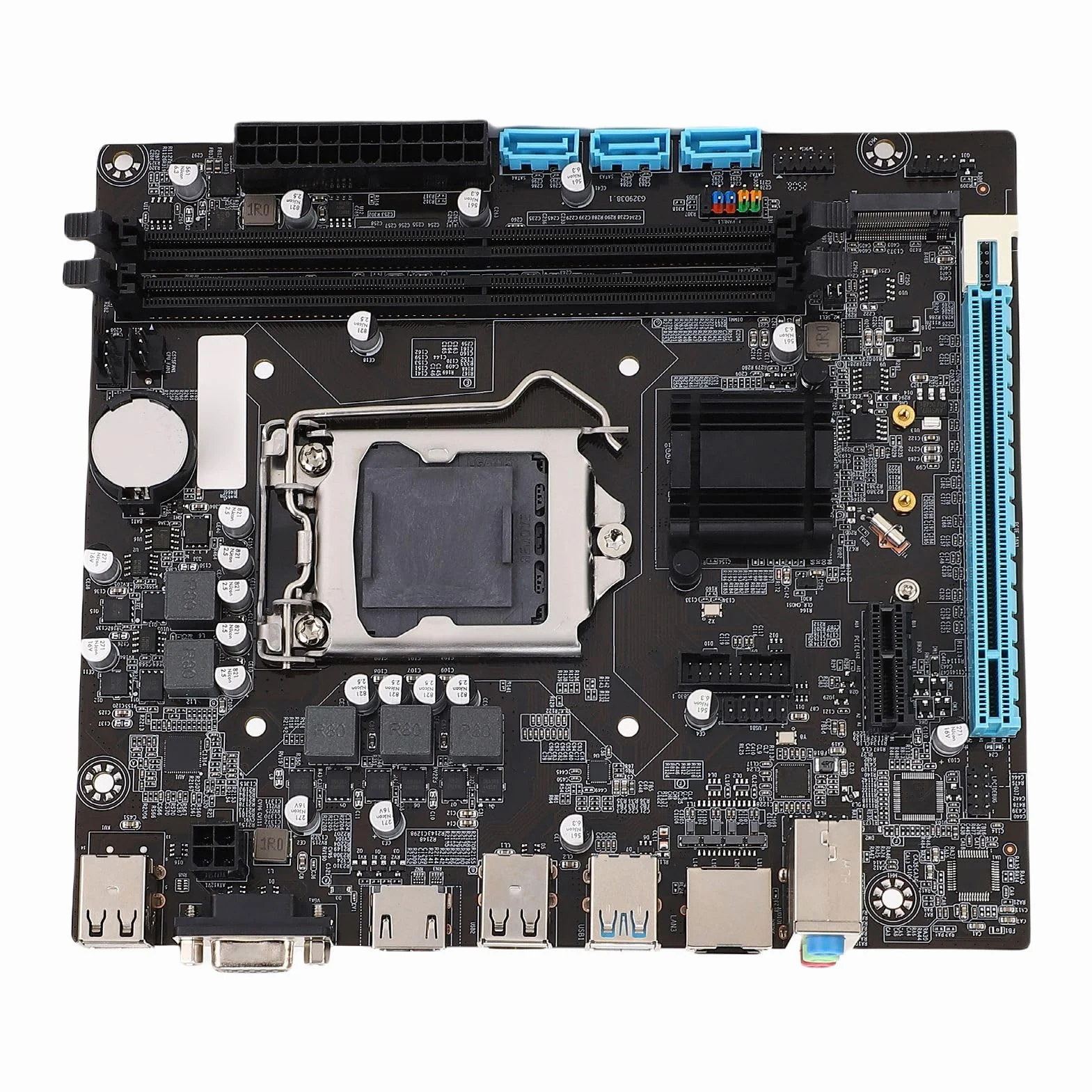 Płyta Główna H110, Płyta Główna LGA 1151 z 2 -kanałowymi Szczelinami Pamięci DDR4, M.2 NVME NGFF Serial, ATA3.0 i Pors ATA2.0 PCIE, na 6 7 8 Generacji Procesora 14nm