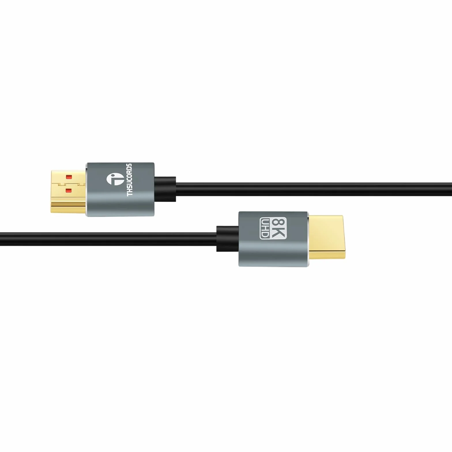 Thsucords Ultra cienkie 8K 4K Kable HDMI 2M, Slim LanElastyczne miękkie HDMI 2.1 Obsługa 4K@120Hz8K@60Hz 48Gbps Kompatybilny z Roku TV/HDTV/PS5/Blu-ray
