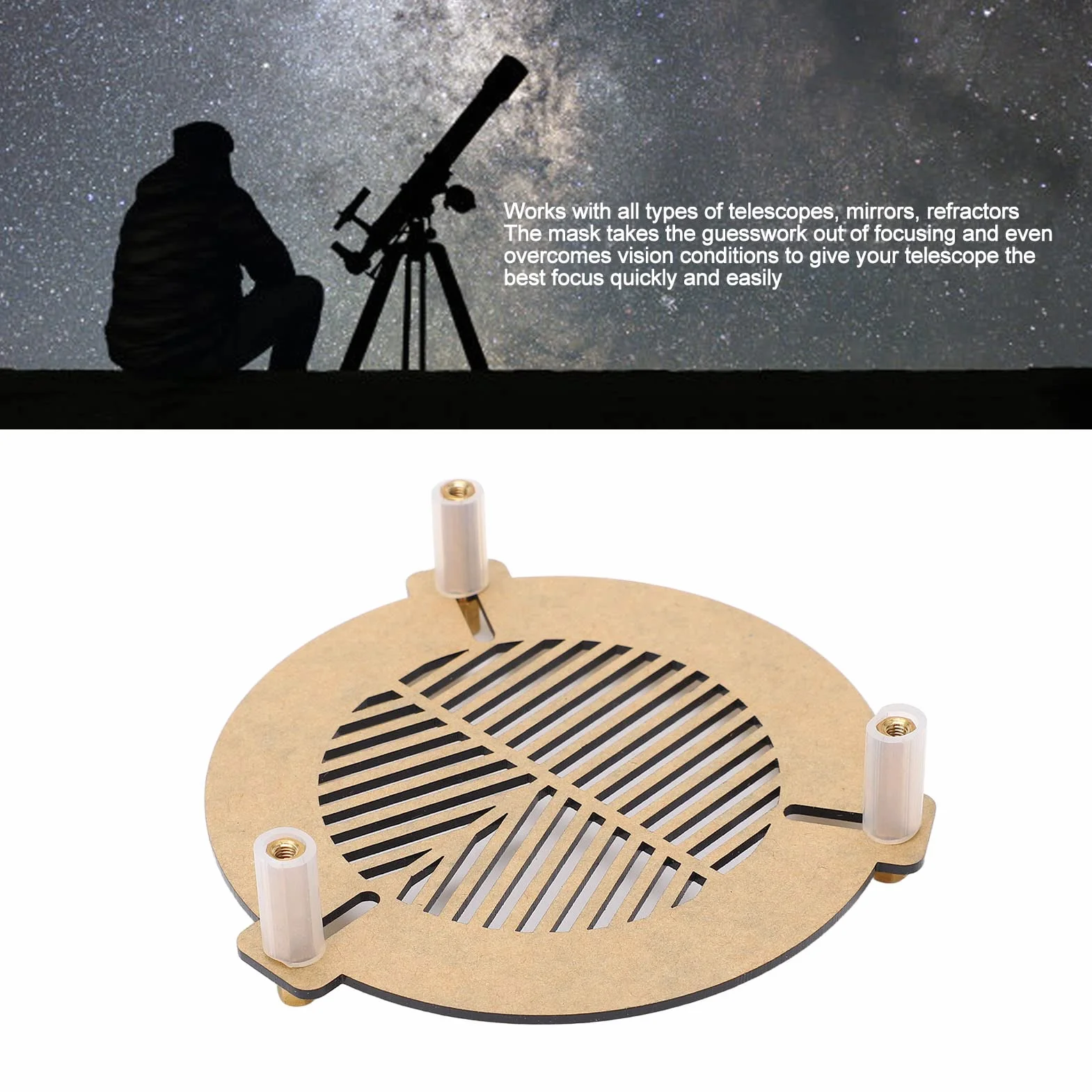 Bahtinov Focusing Mask For Telescopes Akrylowa Maska ​​do Skupiania Się na Zewnętrznej średnicy Rury (OD) od 60-90mm
