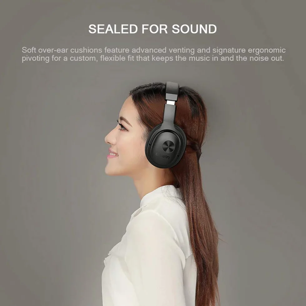 Bezprzewodowe słuchawki ADITAM, składane stereofoniczne bezprzewodowe słuchawki Bluetooth nauszne z mikrofonem Redukcja szumów Połączenie w trybie głośnomówiącym, asystent głosowy, ciemnozielony