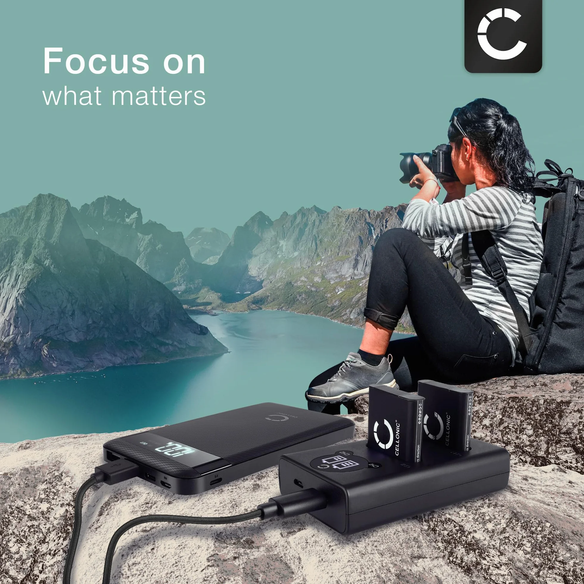 CELLONIC 2 x akumulator do kamery kompatybilny z Olympus OM System TG-7, Stylus SH-60, Tough TG-Tracker, Li-90B - (1100 mAh, 3,6 V) + podwójna ładowarka