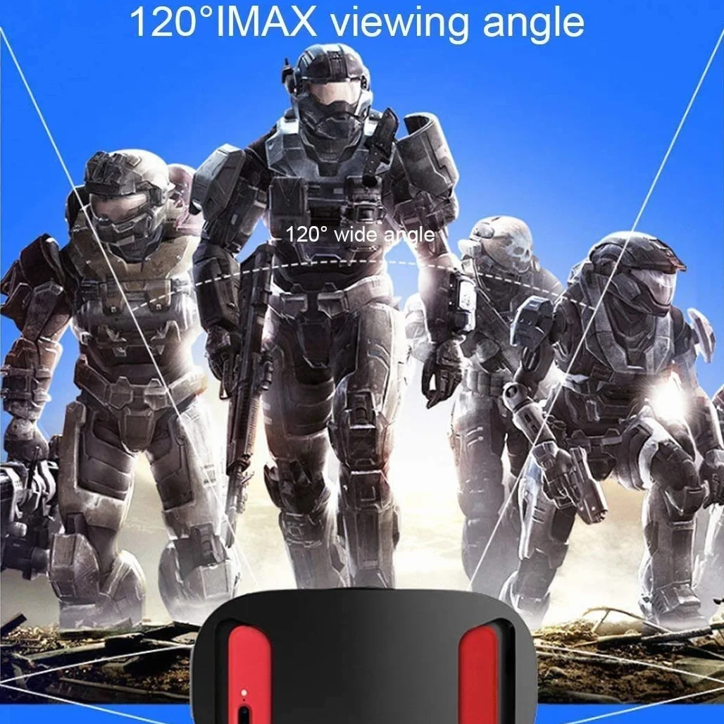 Zestaw słuchawkowy VR okulary 3D Virtual Reality VR niebieskie światło HD obiektyw VR zestaw zawiera gogle do rzeczywistości wirtualnej 3D, kontroler, regulowane okulary VR - kompatybilne z iPhone i Android z gamepadem