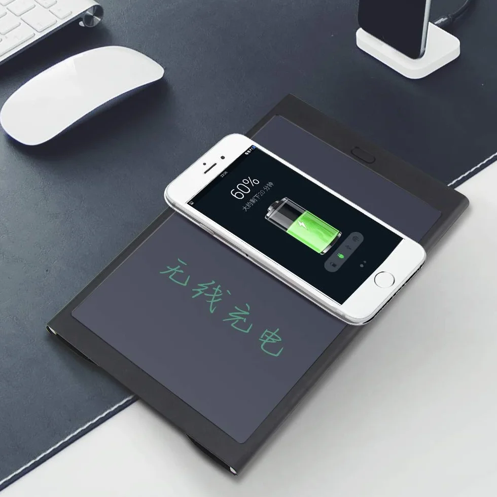 Hanks 'Shop. Electronic Product rysunek tabletty, Wireless Charging Pad Paulclub DZ0073 wielofunkcyjna podkładka bezprzewodowa ładowarka LCD Mobile zasilanie tablet (kolor: czarny)