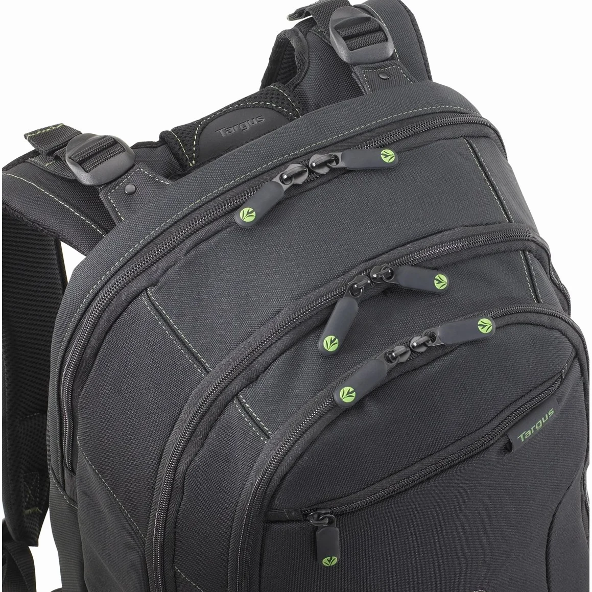 Targus Torba na laptopa, pasuje do laptopów o przekątnej do 15,6 cala i pojemności 27 l, ekologiczny plecak wykonany z butelek z recyklingu, trwały, przyjazny dla TSA - czarny