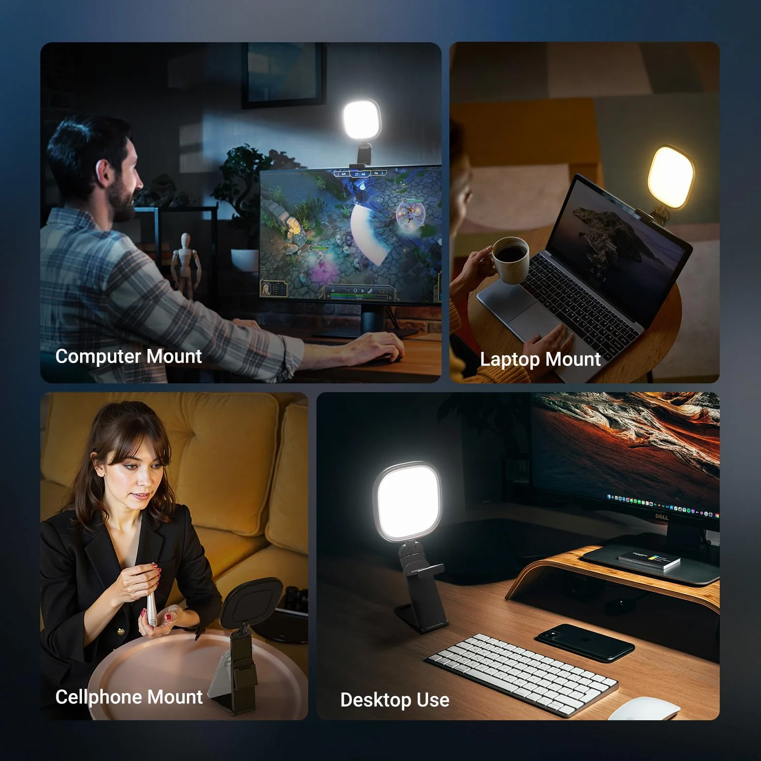 NEEWER Basics podświetlany kij do monitora 5" 10 W z podstawką, dwukolorowy panel USB LED, CRI95, lampa biurkowa do laptopa, kamera internetowa, wideokonferencje, zoom, połączenia, streaming, NL10