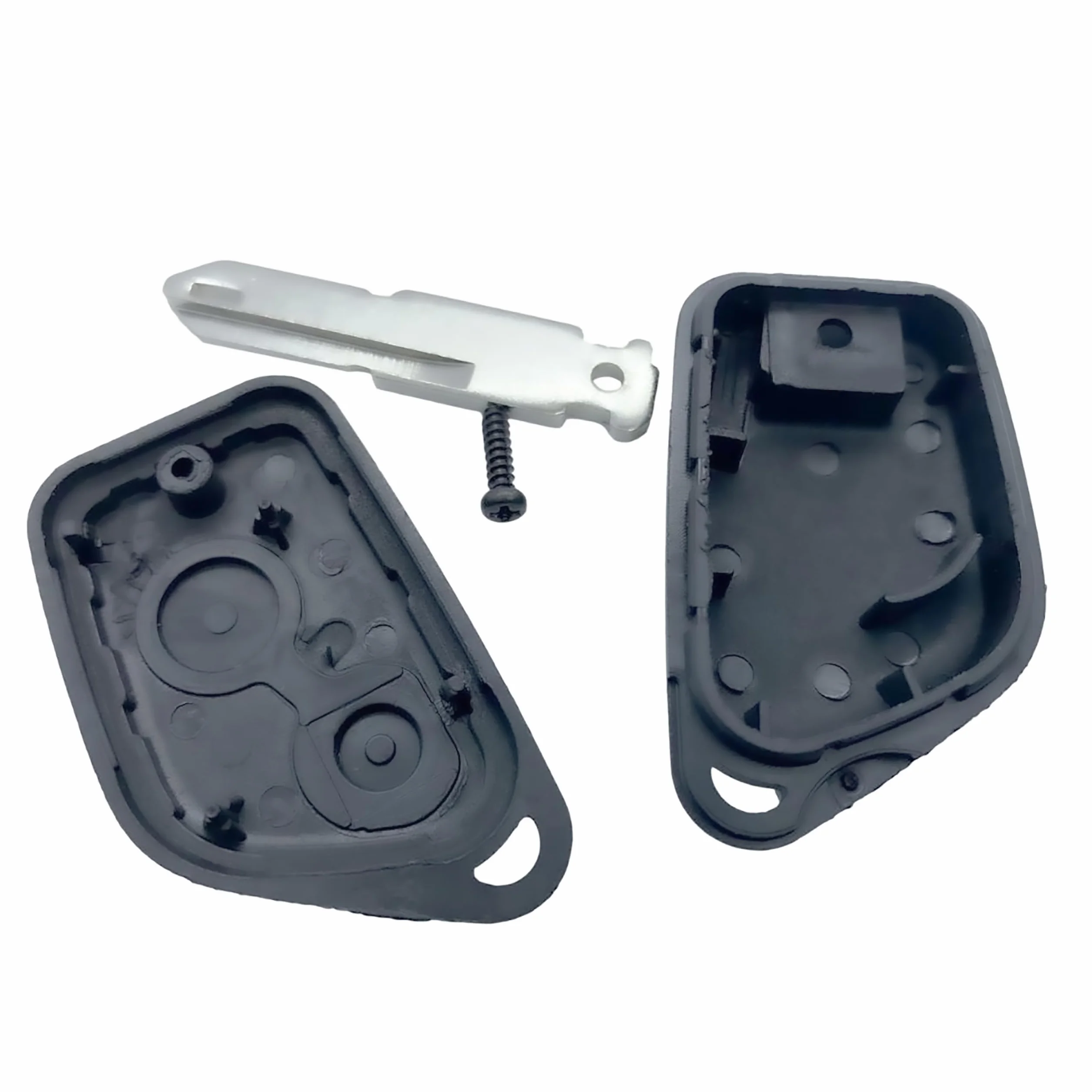 JONGO® Etui na klucze z ostrzem kompatybilne z Peugeot 306 Pilot 2 przyciski Obudowa bez elektroniki Zamiennik Auto