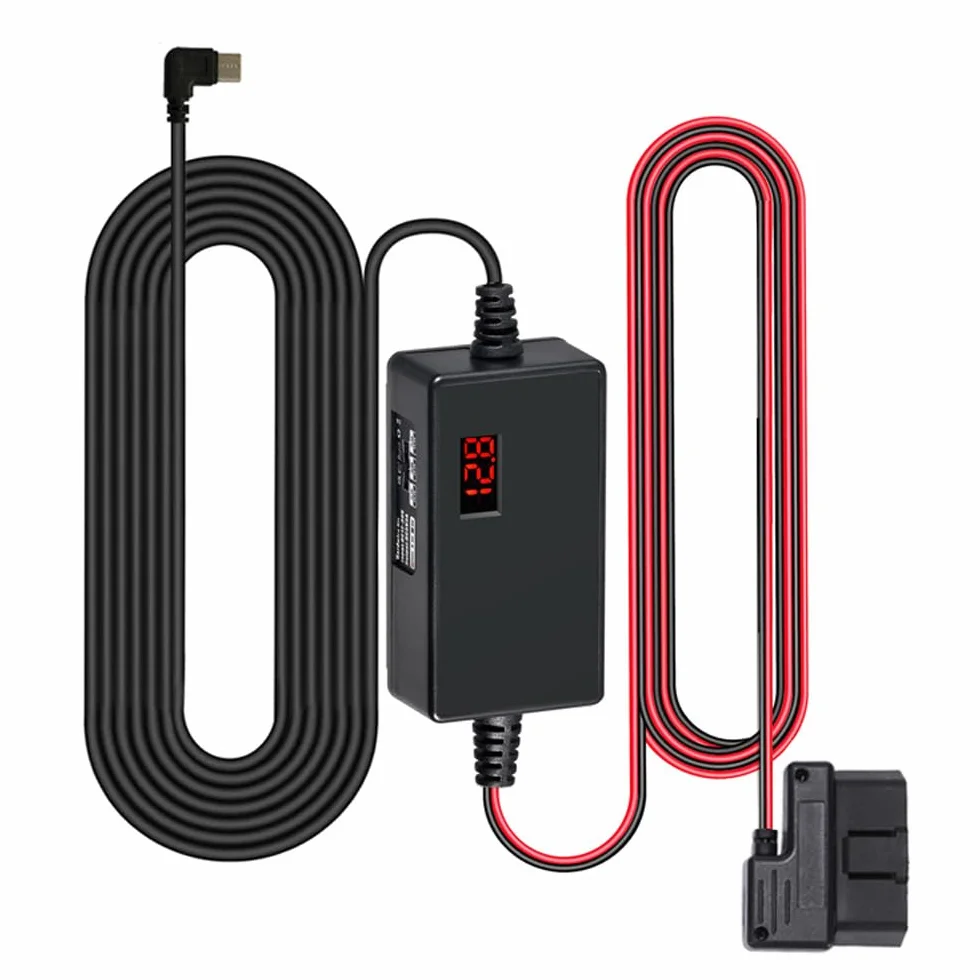 OBD2 do USB C Cable Car Camera Recorder Cable 16Pin OBDII Step Down Cable do Dash Camera GPS DVR -3.1M