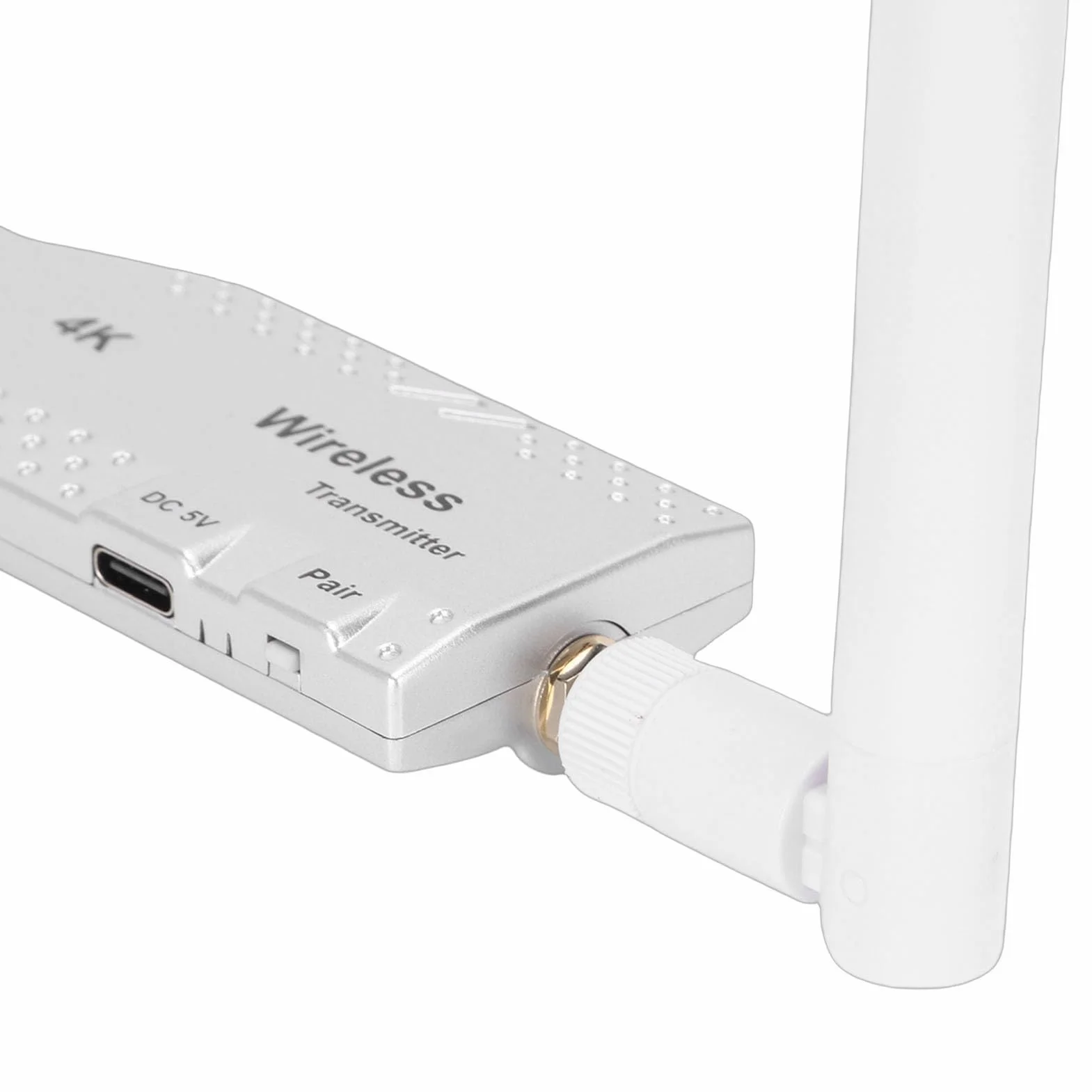Cuifati Bezprzewodowy Przedłużacz 4K Nadajnik i Odbiornik Zasięg 50M Strumieniowe Przesyłanie Wideo HD 5,8 GHz z kompresją H.265 do Gier w Kinie Domowym
