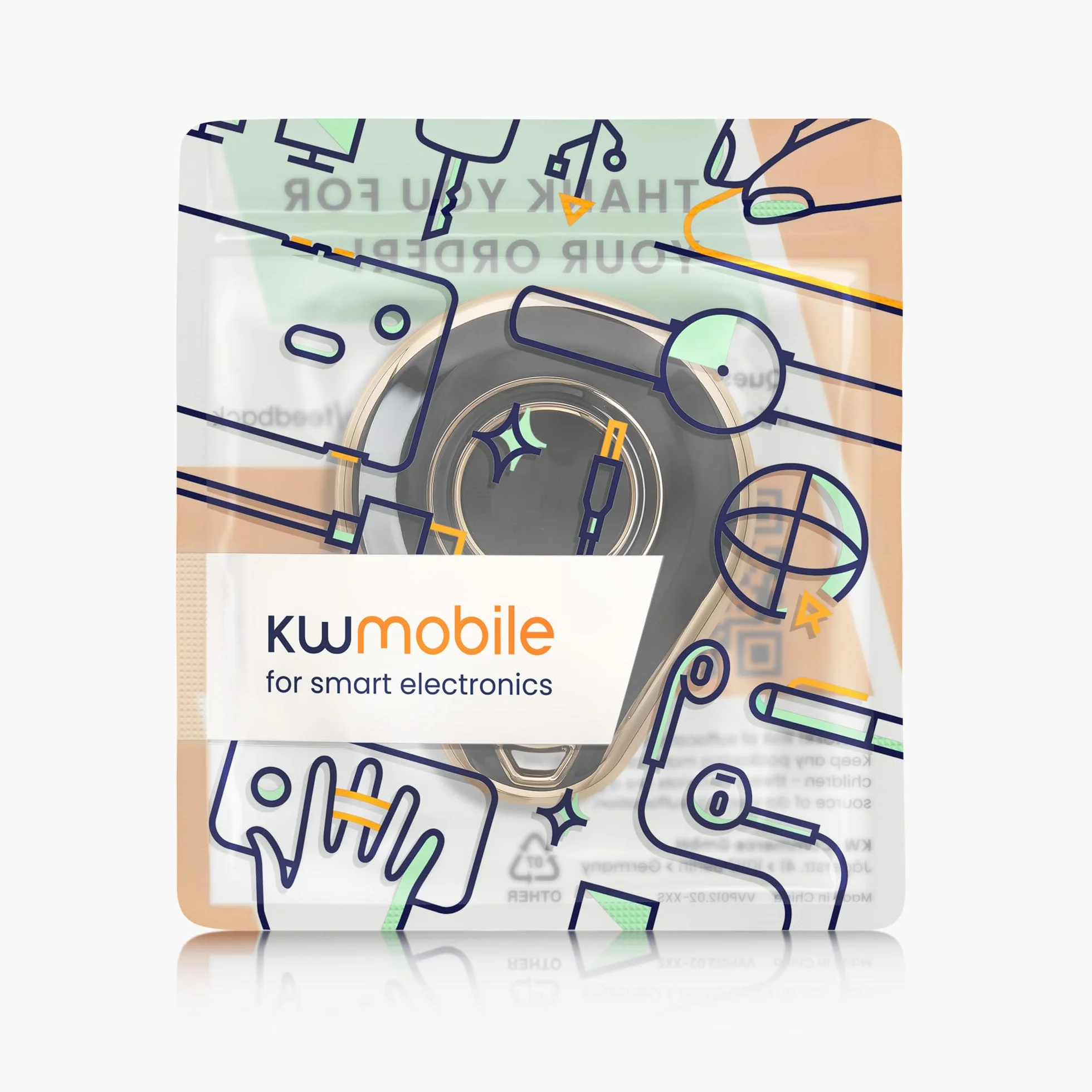 kwmobile Etui na kluczyki motocyklowe kompatybilne z kluczem motocyklowym Harley Davidson, miękki pokrowiec na motocykl lub skuter z TPU, czarny/złoty