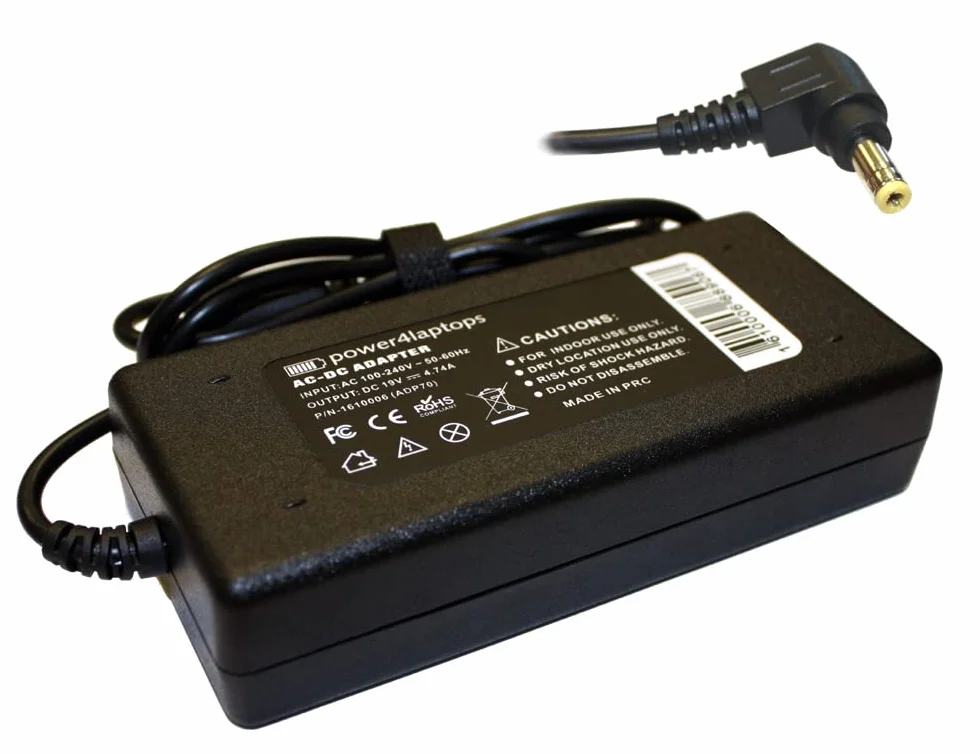 Power4Laptops Zasilacz Sieciowy Ladowarka do Laptopa Zasilanie kompatybilny z Asus W2VB