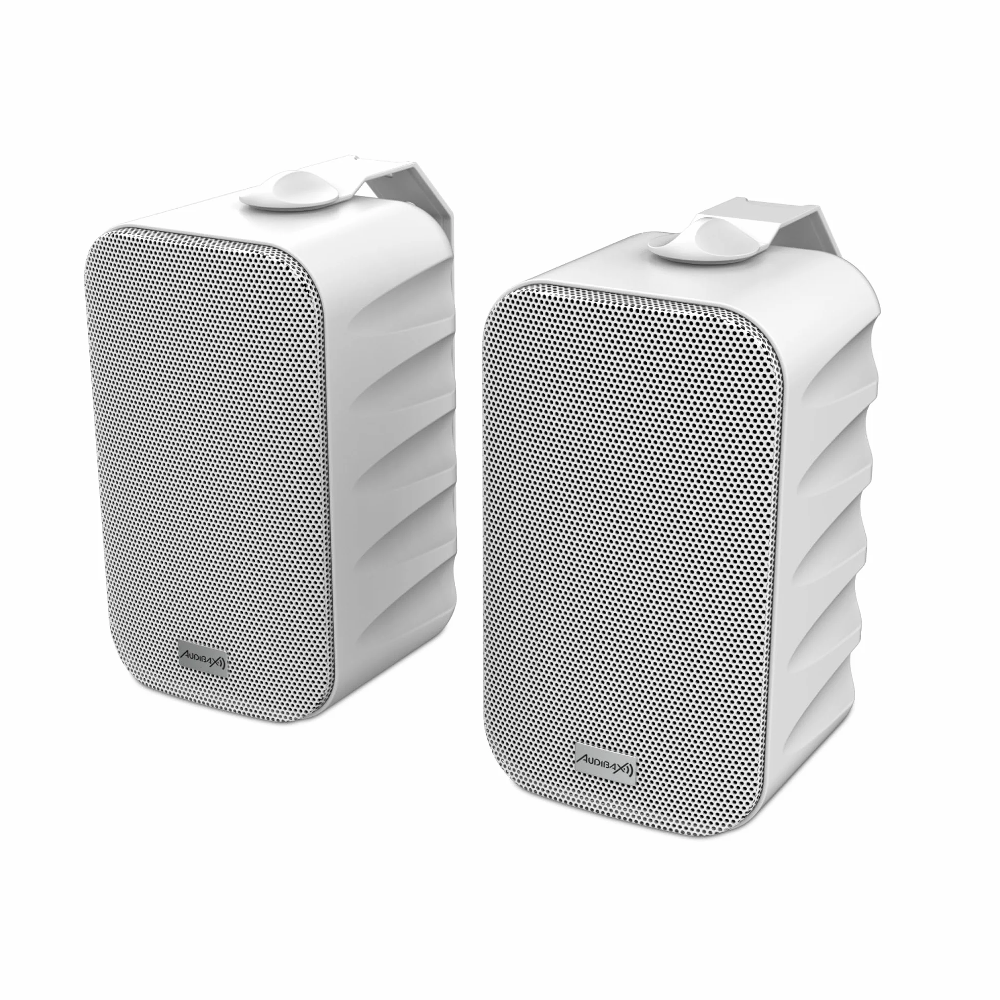 Audibax Delta 52 BT White Bluetooth Speaker Couple, wysokowydajne, aktywne głośniki ścienne - kompatybilne z Bluetooth - wysoki zakres częstotliwości (80 Hz-20 kHz) - dźwięk przestrzenny