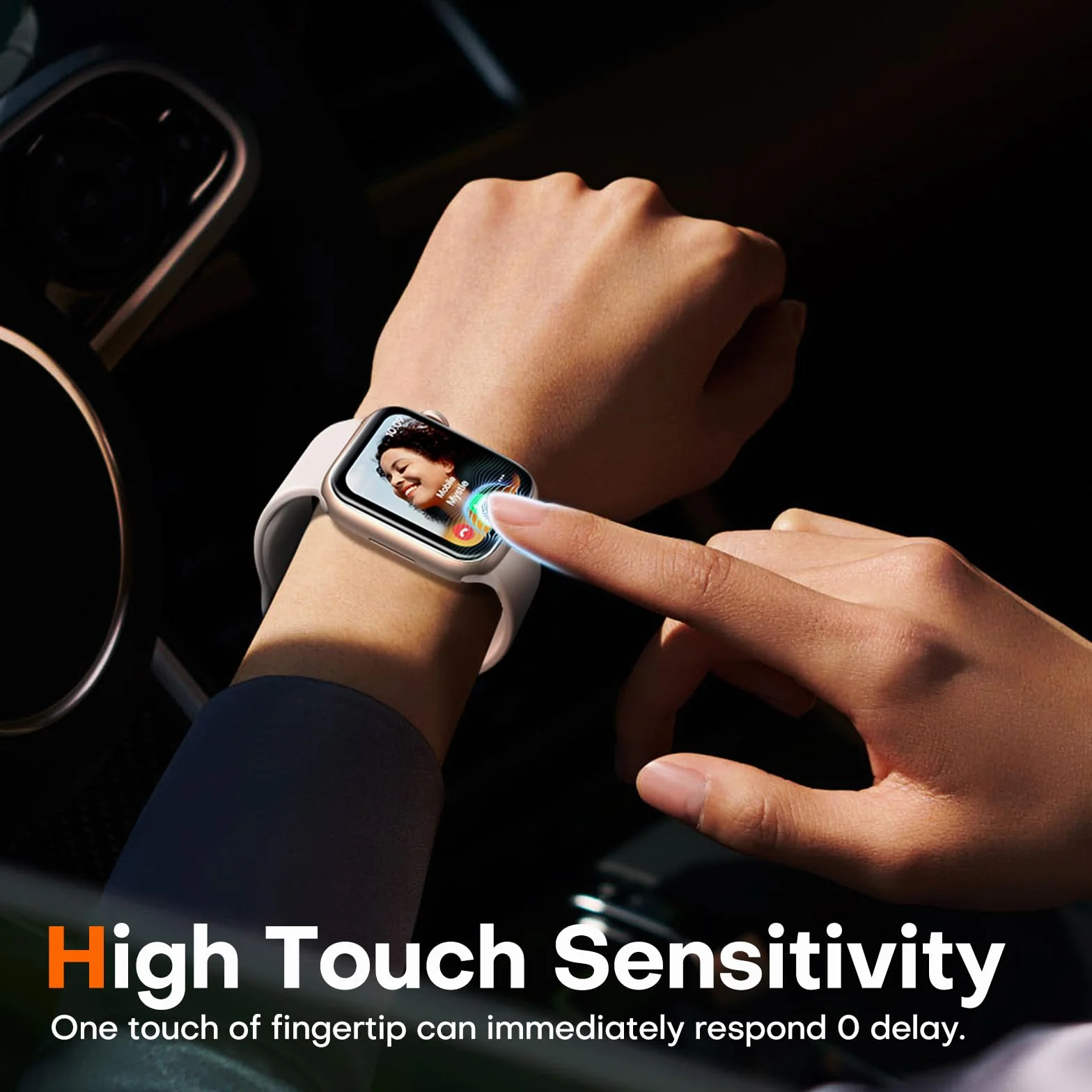 LϟK 8-pak folii ochronnych na ekran Apple Watch Series 11/10 42 mm, samonaprawiająca się folia ochronna na ekran TPU, odporna na zarysowania, 0 bąbelków, HD wrażliwa na dotyk, ulepszona elastyczna
