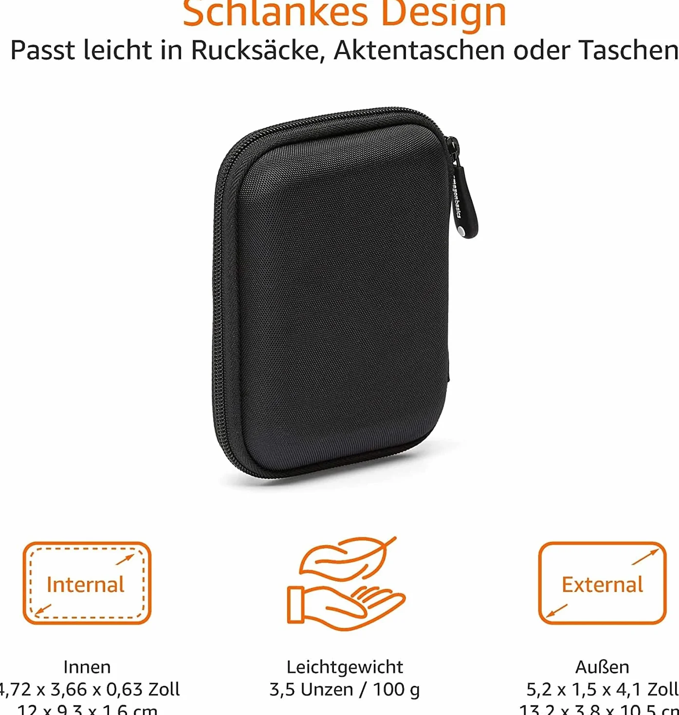Samsung T7 MU-PE2T0S/EU Dysk Przenośny Ssd, Czarny, 2 TB & Amazonbasics ZH1510146 Etui na Zewnętrzny Dysk Twardy, Czarny, 11,9 x 9,2 x 1,6 cm