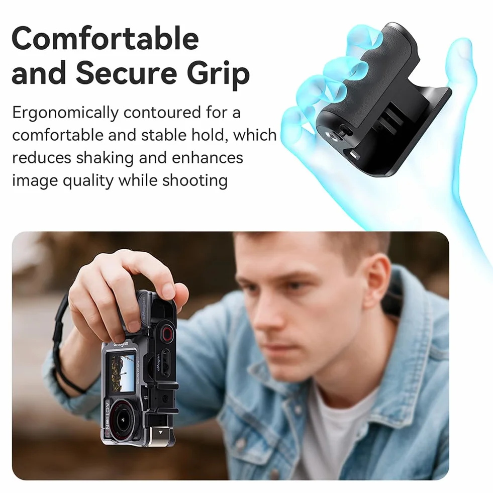 Uchwyt boczny kamery Xplorer Grip Kit do kamery sportowej DJI/Insta.360/ Go.Pro, akcesoria do uchwytów do Go.Pro 13/ Insta.360 Ace Pro 2/ DJI Action 5 Pro (do Go.Pro)