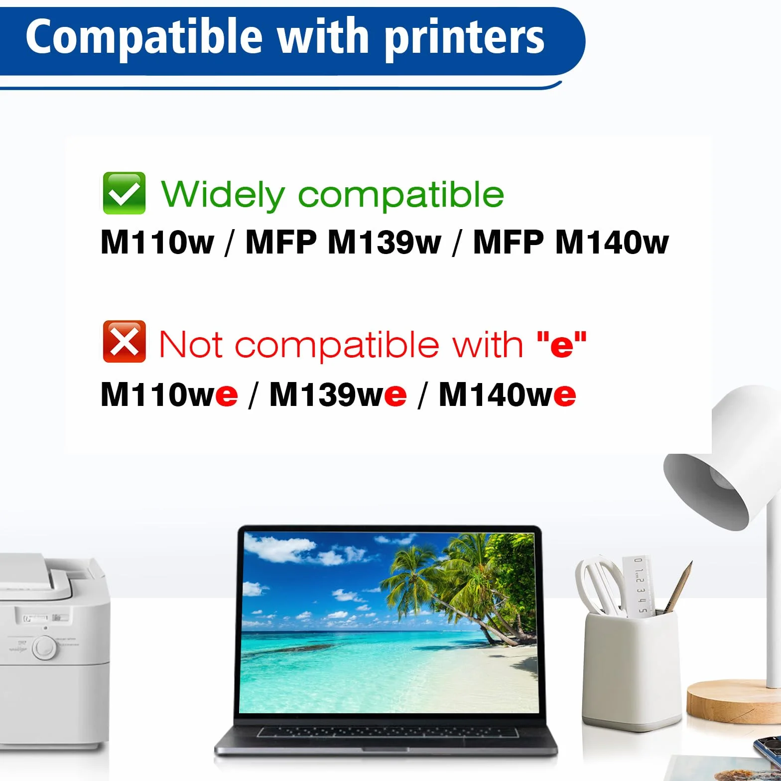 142X 1420X 【z chipem】 Toner W142X W1420X kompatybilny z H P do LaserJet MFP M140w M110w M139w / MFP M110 M139 M140 drukarka 2000 stron 142 A 1420A W1420A 142A (1 czarny)