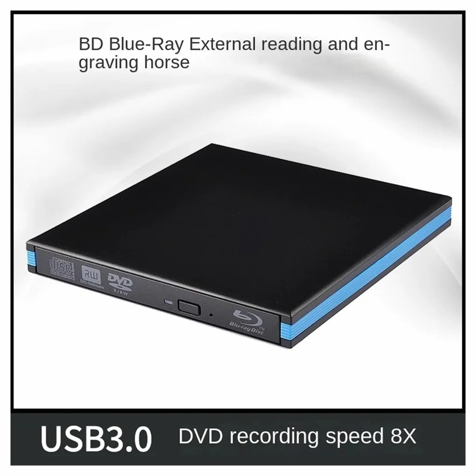 Odtwarzacz DVD, Nagrywarka Blu-Ray USB 3.0 CD DVD Zewnętrzny napęd Blu-ray Czytnik(Nero)