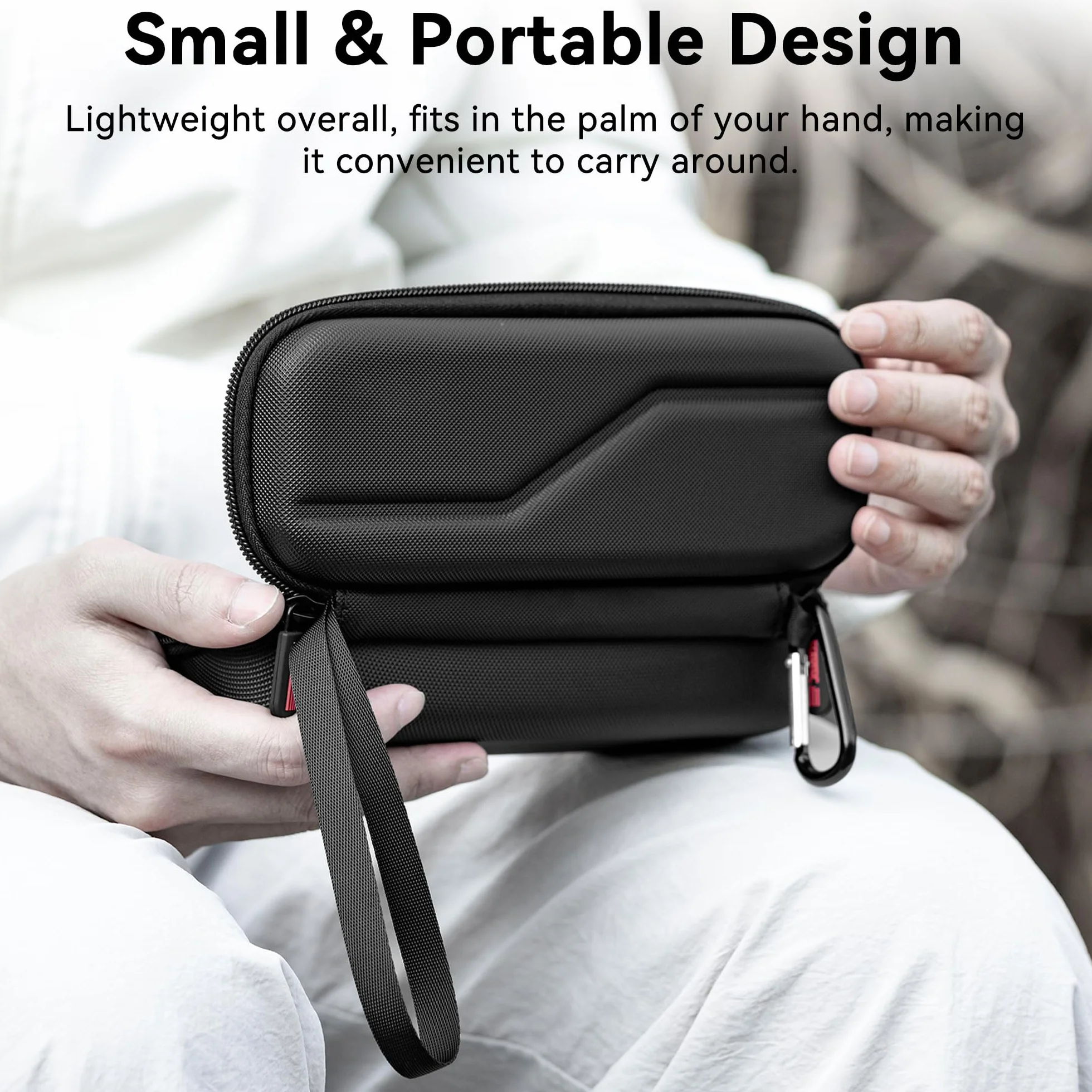 Osmo Pocket 4 Etui Transportowe Przenośna Twarda Torba Podróżna z PU Shell Ochronna Obudowa do DJI Osmo Pocket 4 Creator Combo Kamery z Paskiem na Ramię