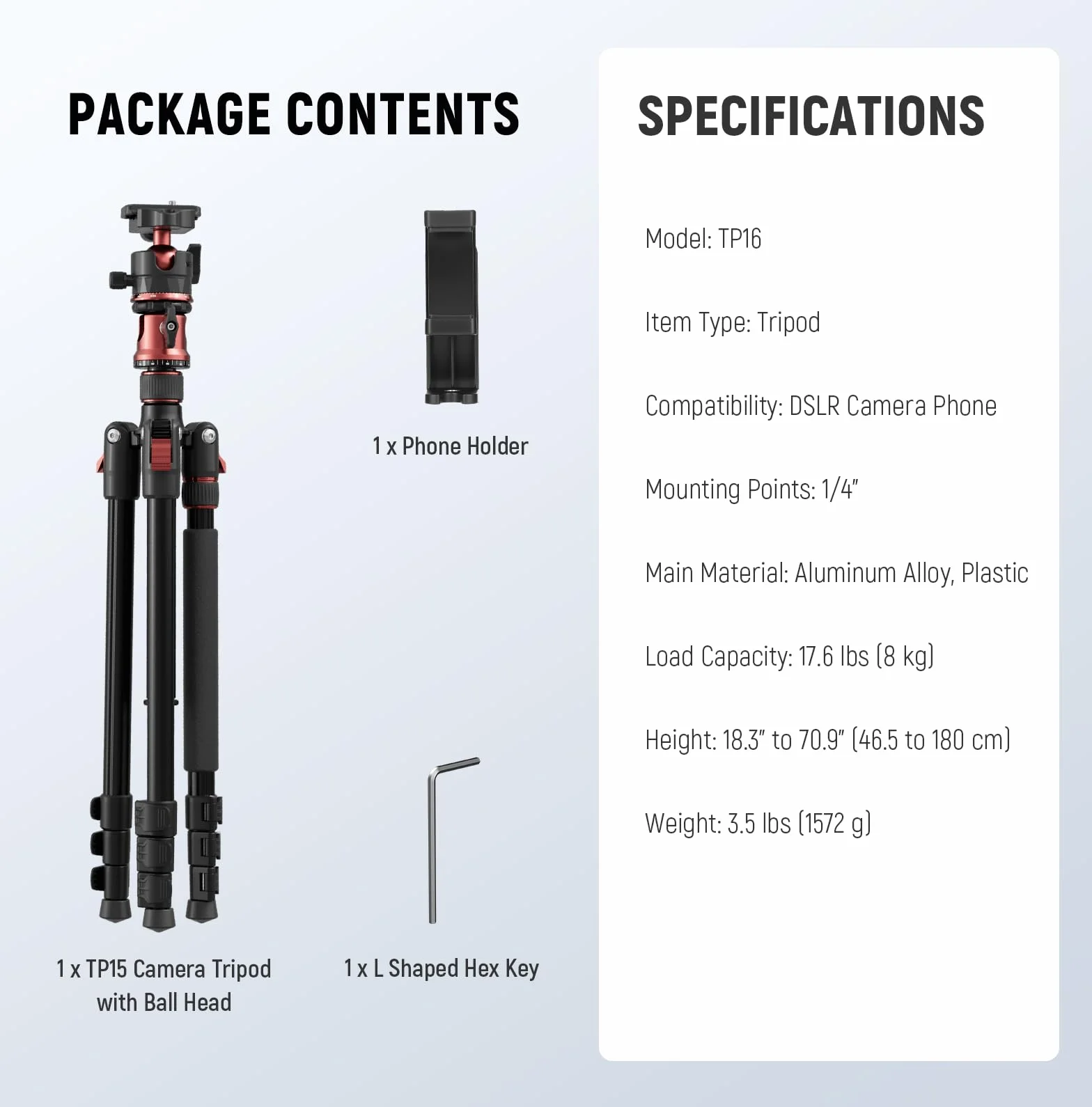 NEEWER BASICS 180.1 cm statyw monopod z kolumną środkową i głowicą kulową, stojak do szybkiego zwalniania lustrzanki cyfrowej, kompatybilny z nagrywaniem wideo w podróży przez telefon, maksymalne