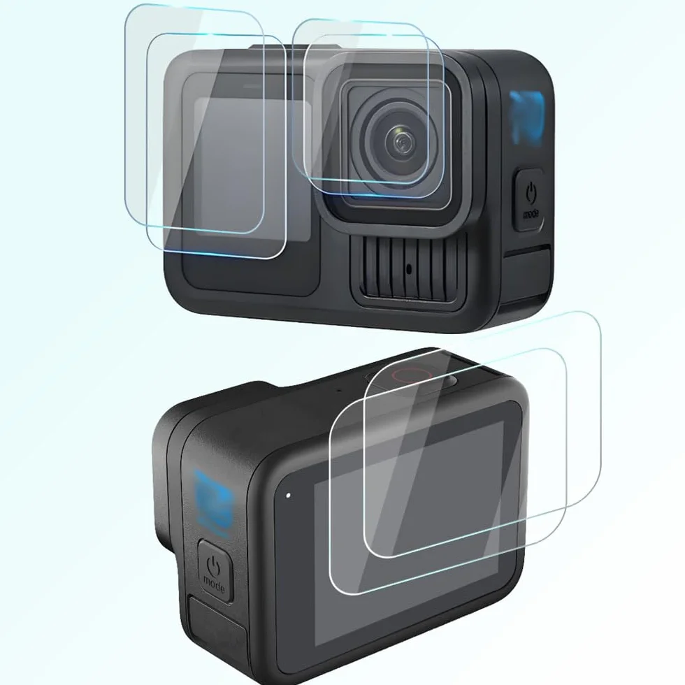 iDaPro Screen Protector+ Lens Protector do GoPro Hero 13, Szkło 9H | 2 ekran + 2 obiektyw + 2 Front + pudełko ABS. Twardość 9H, odporne na rysy, bez bąbelków, HD, antyodciskowe, łatwy montaż.