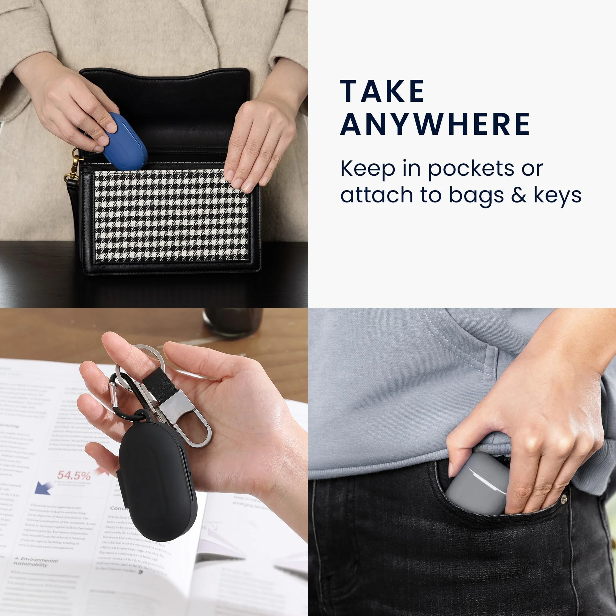 kwmobile Etui kompatybilne z JBL Tune 230 NC TWS / T230NC / T235NC etui - etui na słuchawki - etui silikonowe TPU - etui ochronne w kolorze czarnym