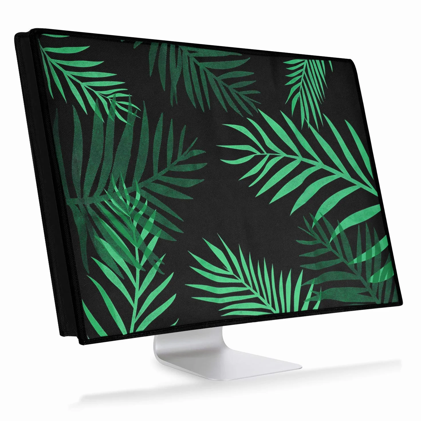 kwmobile Pokrowiec na ekran komputera 24-26" ochraniacz ekranu PC ciemnozielono-czarny