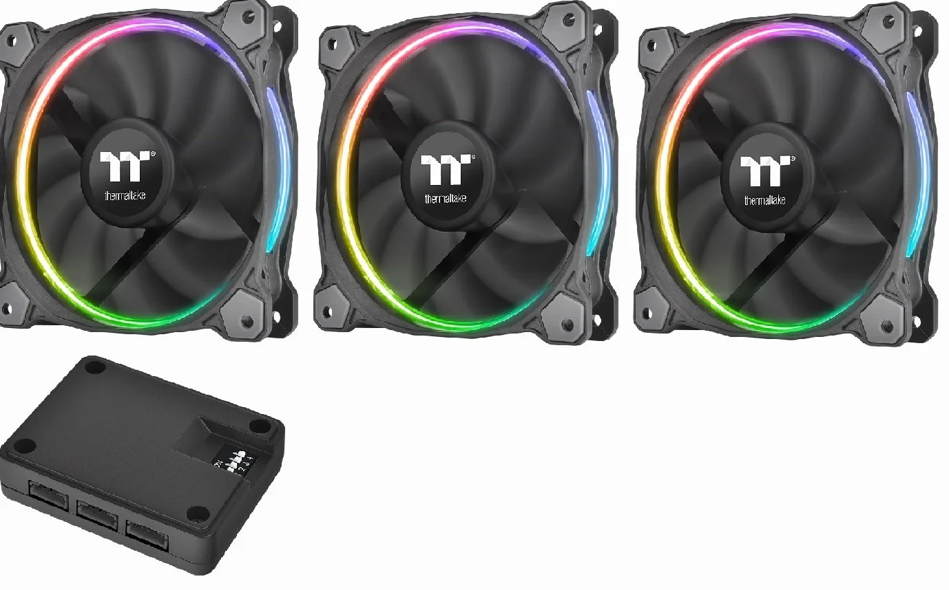 Thermaltake Riing 12 RGB z oprogramowaniem, zestaw 3 wentylatorów do obudowy LED